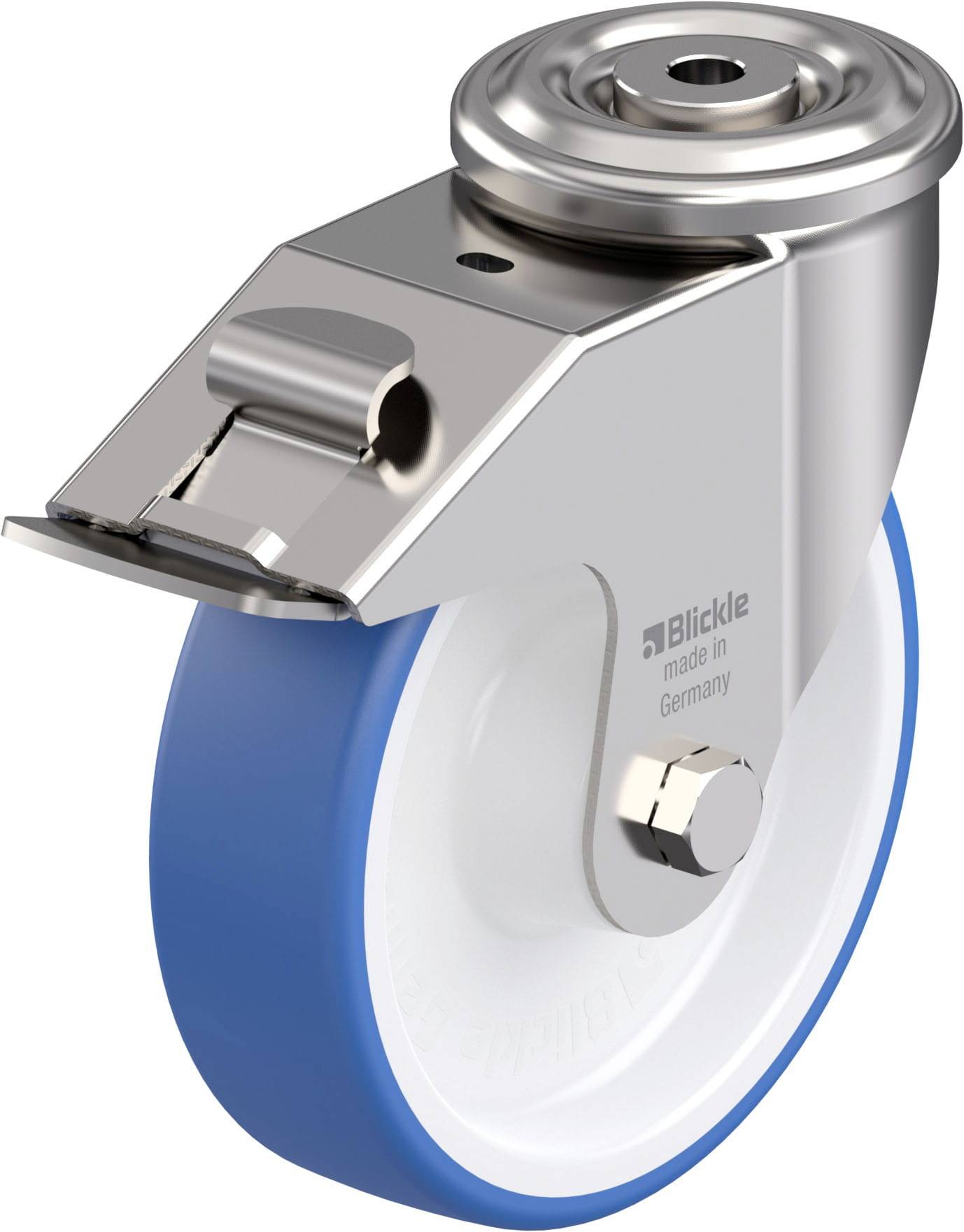 Blickle 942127 LEXR-POTHS 160XR-FI Rozsdamentes acél forgógörgő KerékØ: 160 mm Teherbírás (max.): 300 kg 1 db