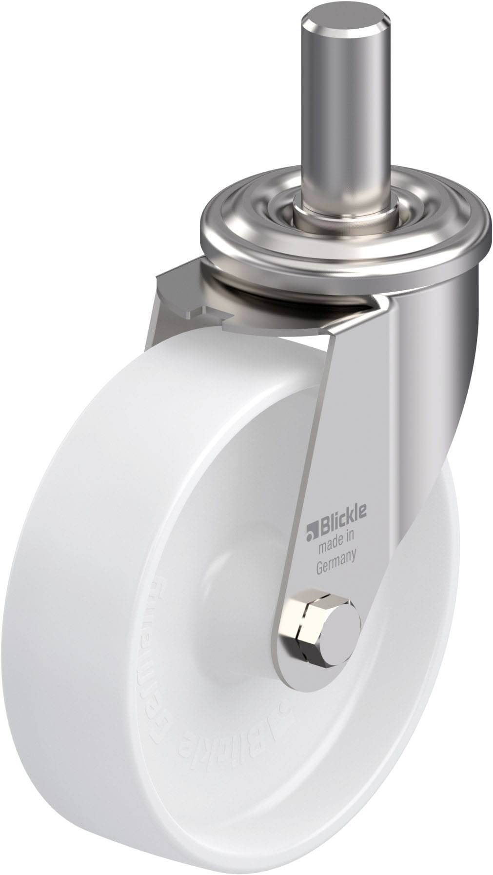 Blickle 754553 LEXZ-PO 160G Rozsdamentes acél forgógörgő KerékØ: 160 mm Teherbírás (max.): 300 kg 1 db