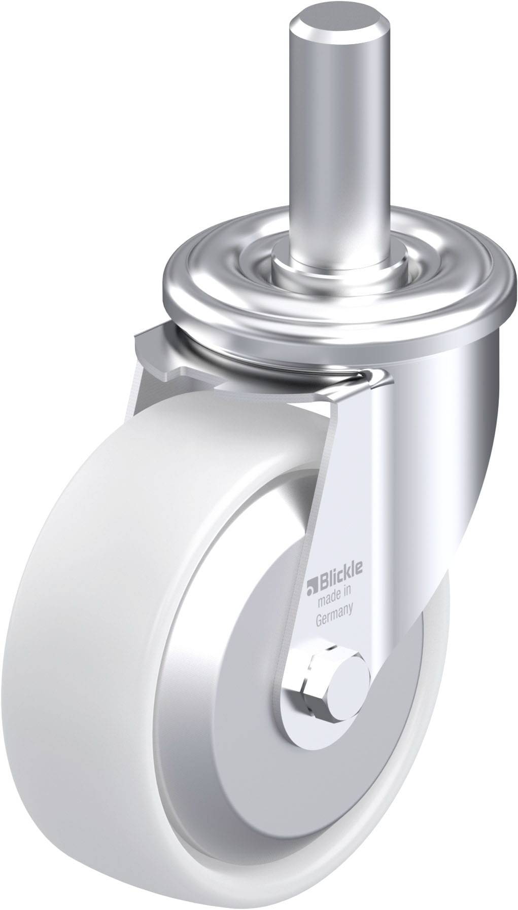Blickle 744231 LEZ-PO 100G-FA Acéllemez forgógörgő KerékØ: 100 mm Teherbírás (max.): 150 kg 1 db