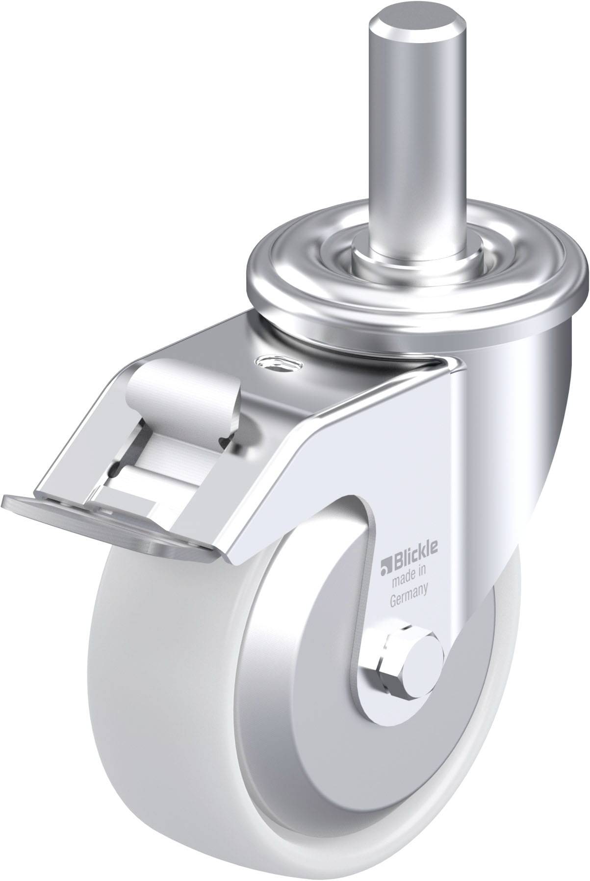 Blickle 660969 LEZ-PO 100G-FI-FA Acéllemez forgógörgő KerékØ: 100 mm Teherbírás (max.): 150 kg 1 db