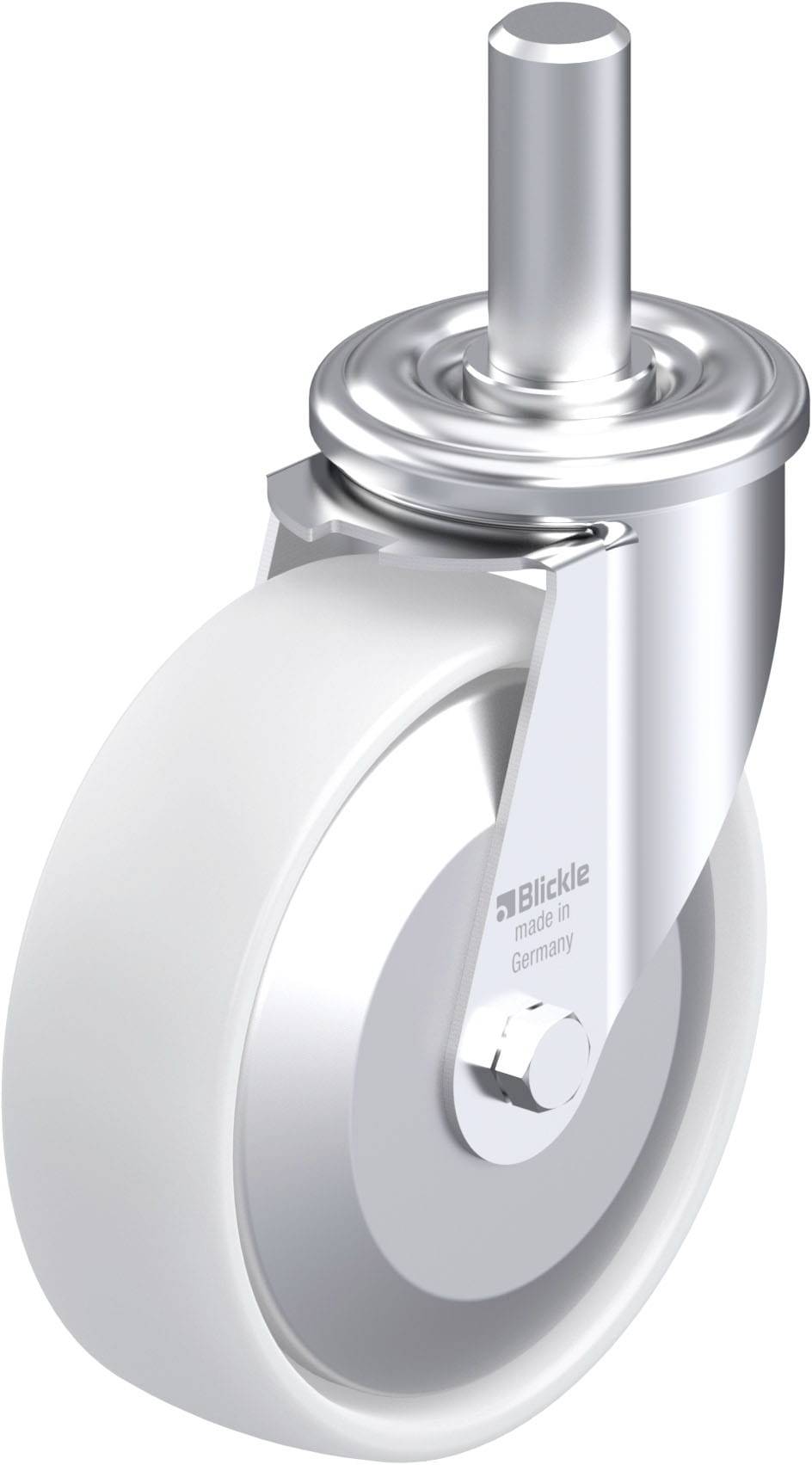 Blickle 672741 LEZ-PO 125G-FA Acéllemez forgógörgő KerékØ: 125 mm Teherbírás (max.): 150 kg 1 db