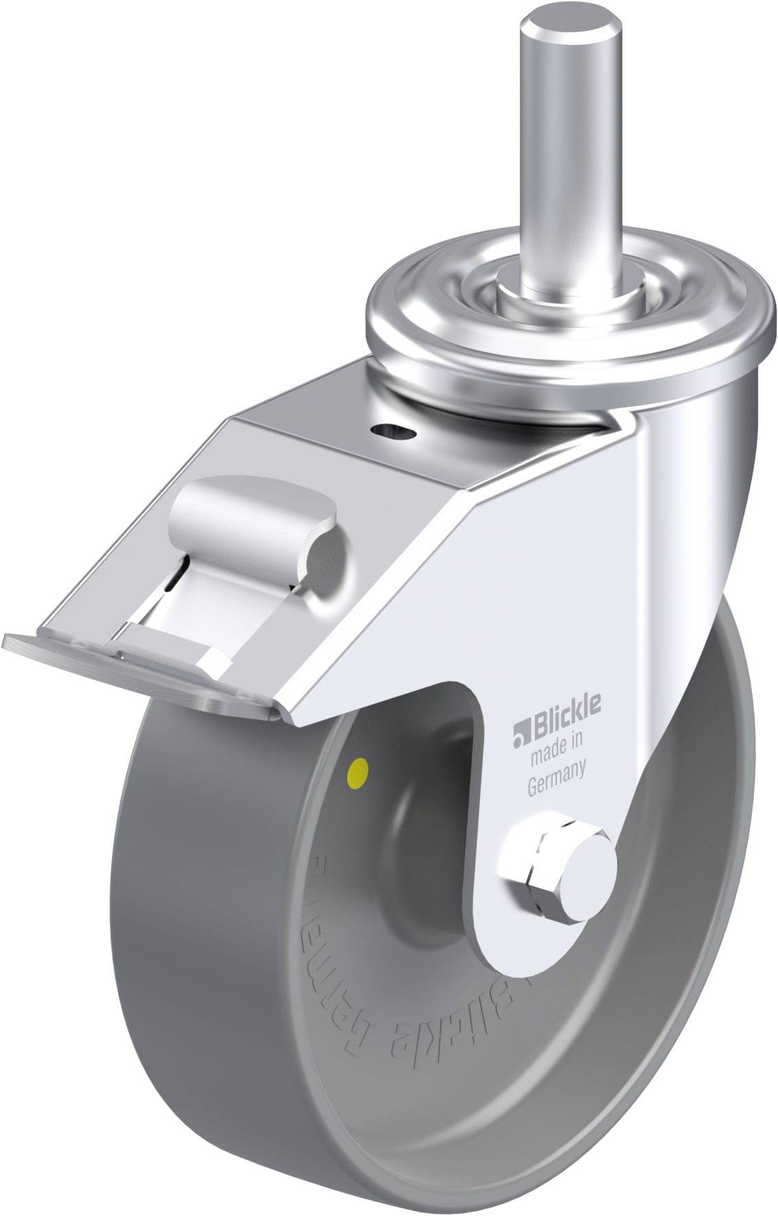 Blickle 936898 LEZ-PO 160G-22-FI-ELS Acéllemez forgógörgő KerékØ: 160 mm Teherbírás (max.): 300 kg 1 db