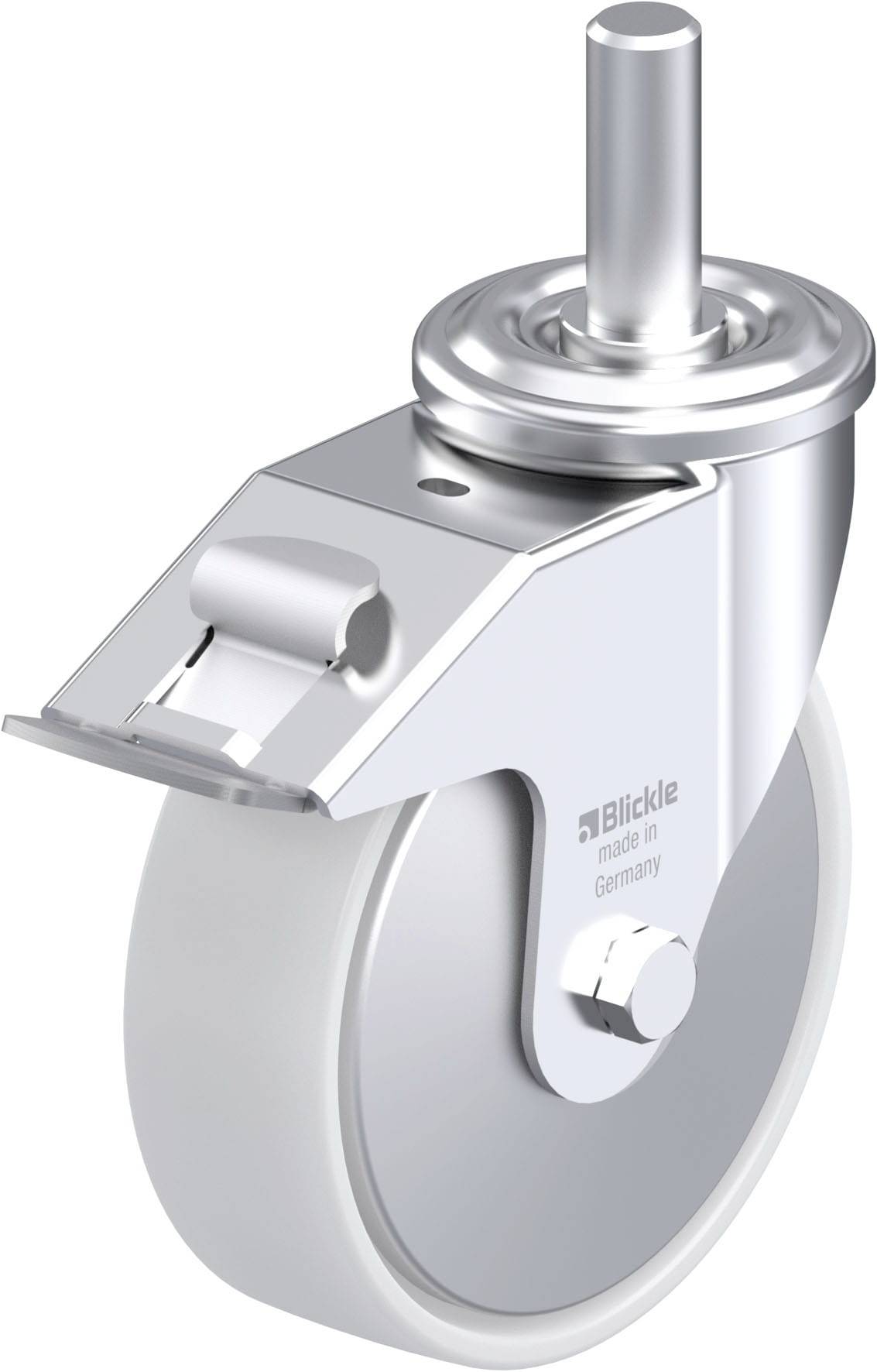 Blickle 709634 LEZ-PO 160G-22-FI-FA Acéllemez forgógörgő KerékØ: 160 mm Teherbírás (max.): 300 kg 1 db