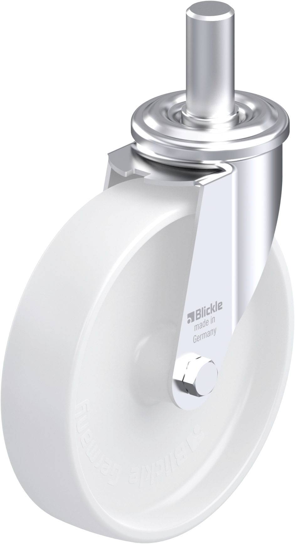 Blickle 580308 LEZ-PO 200G-27 Acéllemez forgógörgő KerékØ: 200 mm Teherbírás (max.): 300 kg 1 db