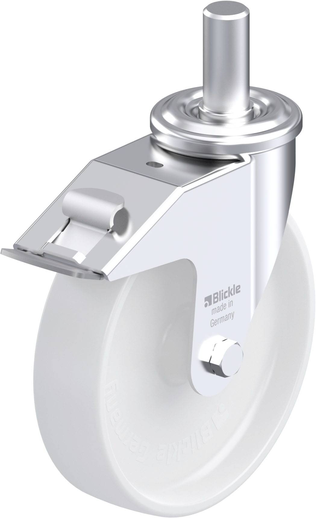 Blickle 580365 LEZ-PO 200G-27-FI Acéllemez forgógörgő KerékØ: 200 mm Teherbírás (max.): 300 kg 1 db