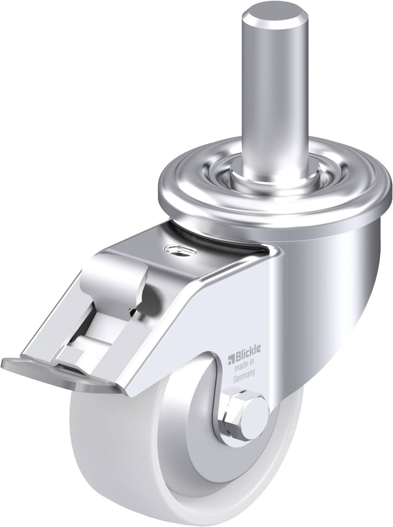 Blickle 742606 LEZ-PO 75G-FI-FA Acéllemez forgógörgő KerékØ: 75 mm Teherbírás (max.): 150 kg 1 db