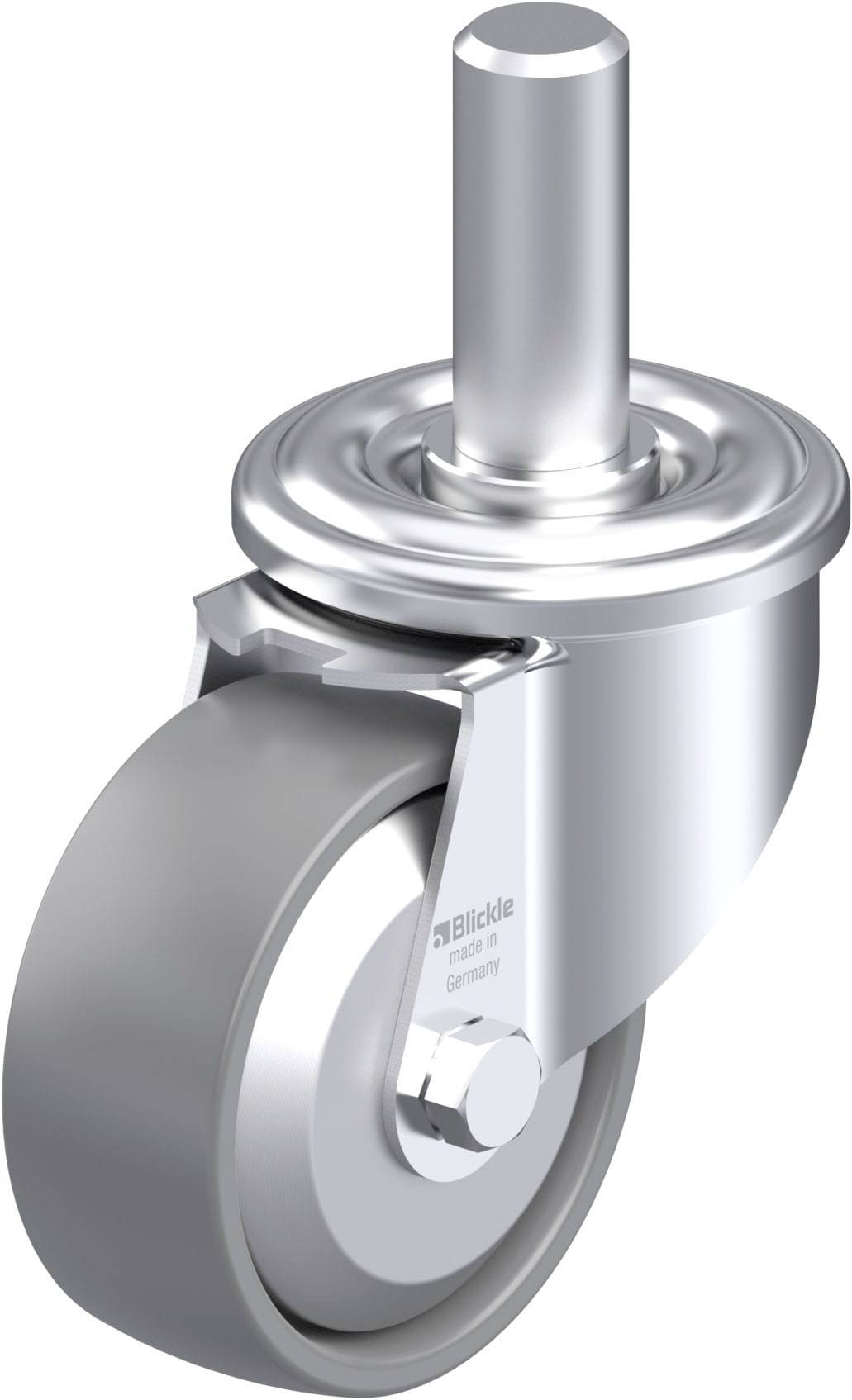 Blickle 946676 LEZ-PO 80G-ELS-FA Acéllemez forgógörgő KerékØ: 80 mm Teherbírás (max.): 150 kg 1 db