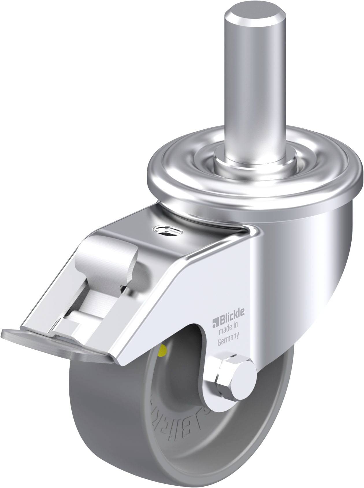 Blickle 936906 LEZ-PO 80G-FI-ELS Acéllemez forgógörgő KerékØ: 80 mm Teherbírás (max.): 150 kg 1 db