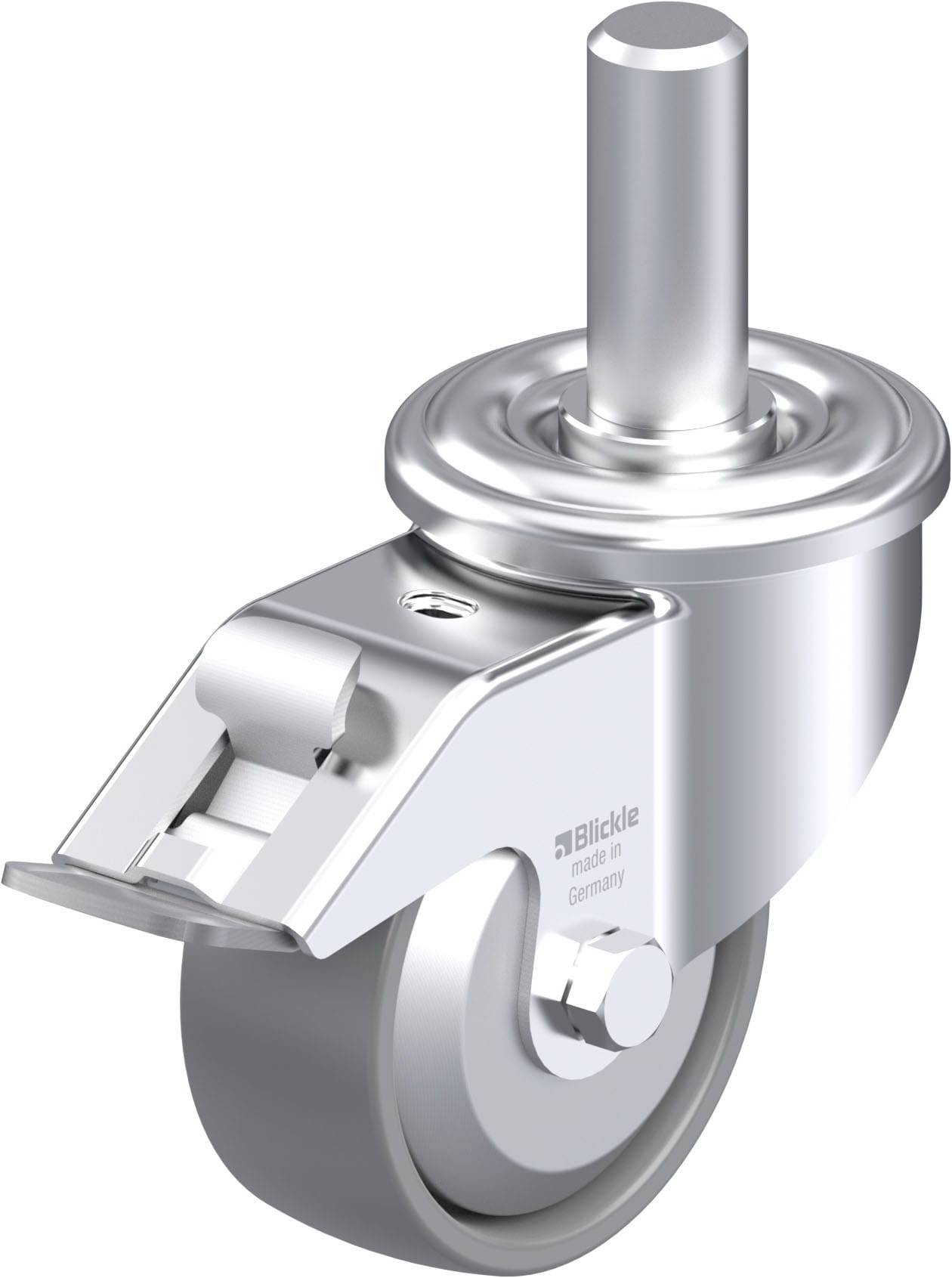 Blickle 946677 LEZ-PO 80G-FI-ELS-FA Acéllemez forgógörgő KerékØ: 80 mm Teherbírás (max.): 150 kg 1 db
