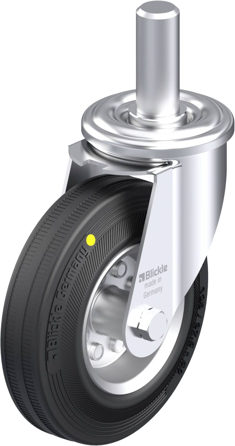 Blickle 692822 LEZ-VE 125R-EL Acéllemez forgógörgő KerékØ: 125 mm Teherbírás (max.): 100 kg 1 db