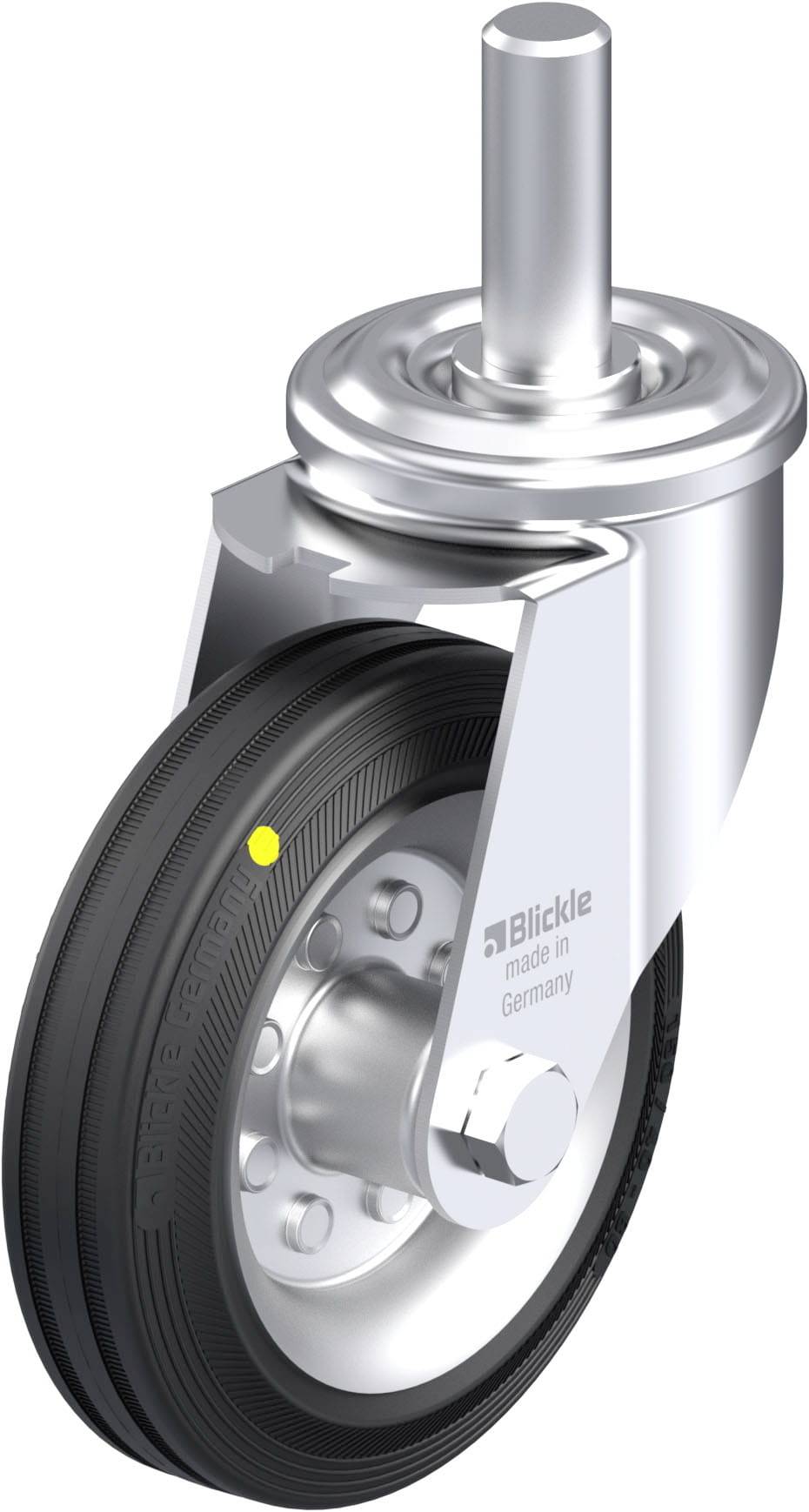 Blickle 739162 LEZ-VE 150R-22-EL Acéllemez forgógörgő KerékØ: 150 mm Teherbírás (max.): 135 kg 1 db