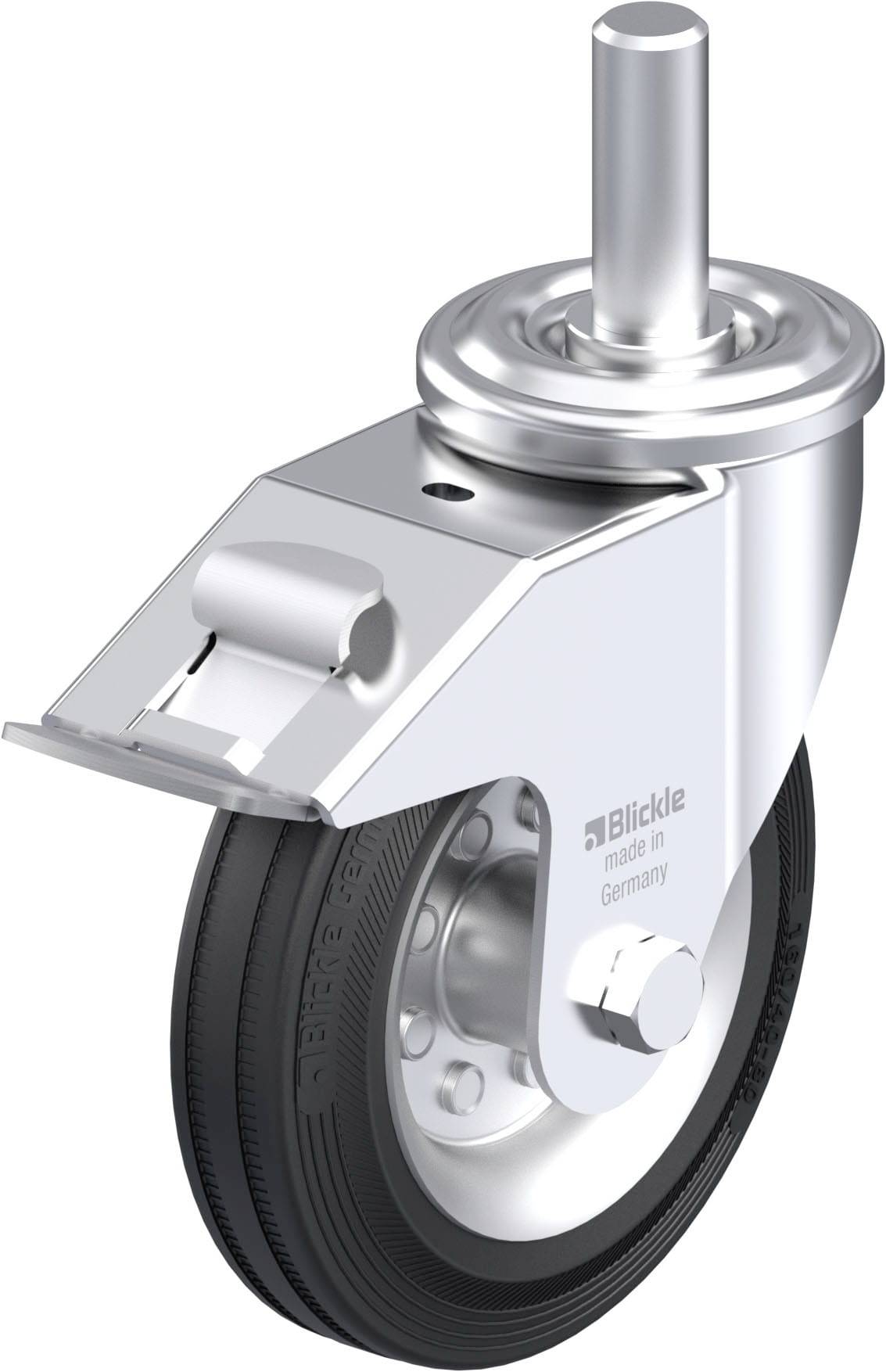 Blickle 576728 LEZ-VE 160R-22-FI Acéllemez forgógörgő KerékØ: 160 mm Teherbírás (max.): 135 kg 1 db