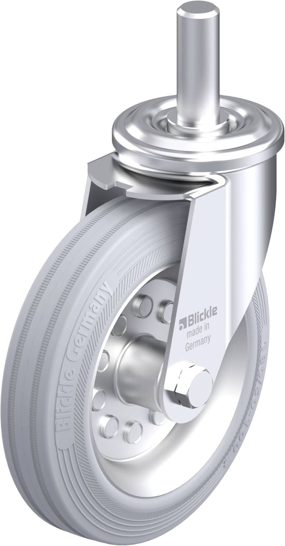 Blickle 709436 LEZ-VE 180R-22-SG Acéllemez forgógörgő KerékØ: 180 mm Teherbírás (max.): 170 kg 1 db