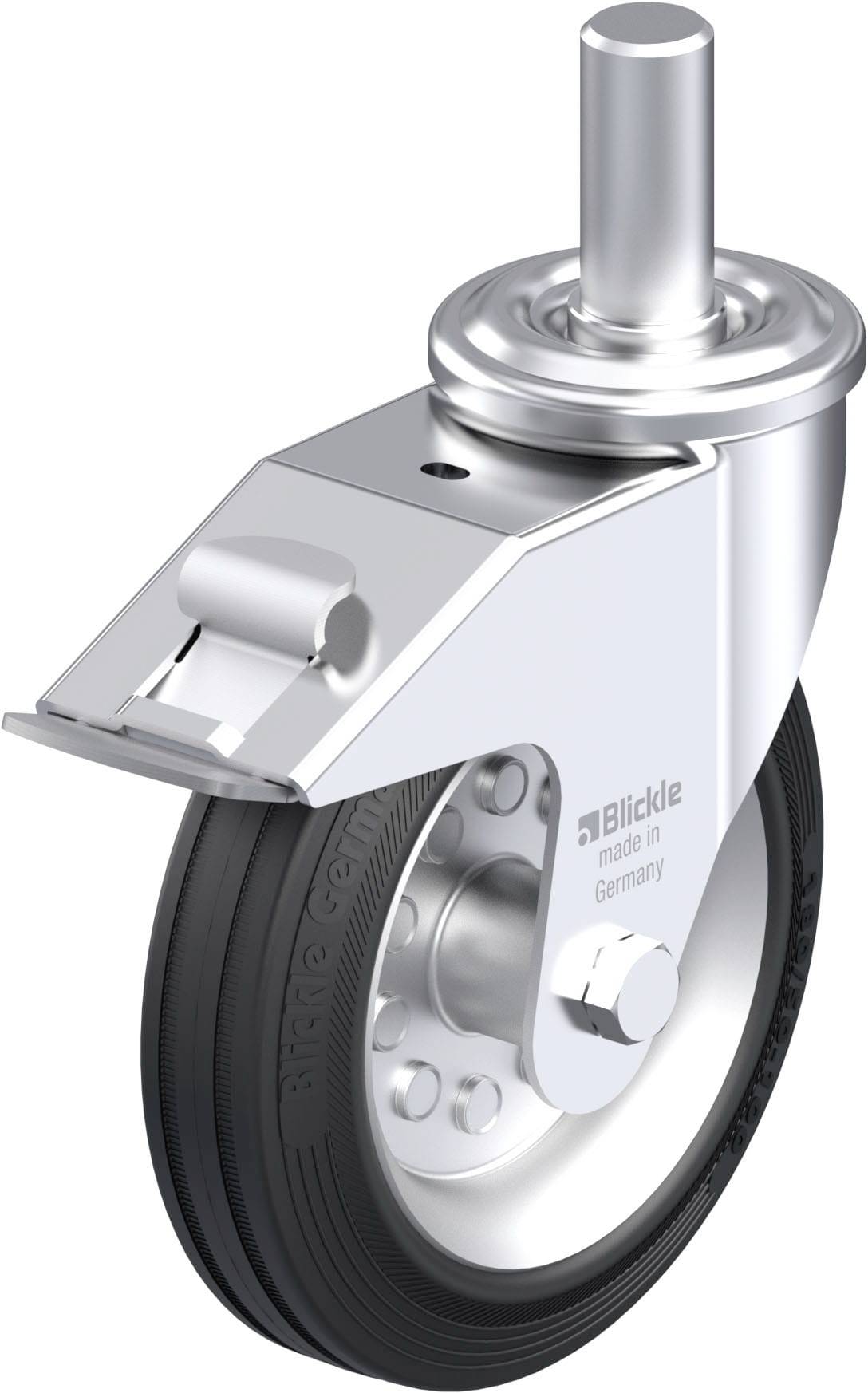 Blickle 576785 LEZ-VE 180R-27-FI Acéllemez forgógörgő KerékØ: 180 mm Teherbírás (max.): 170 kg 1 db