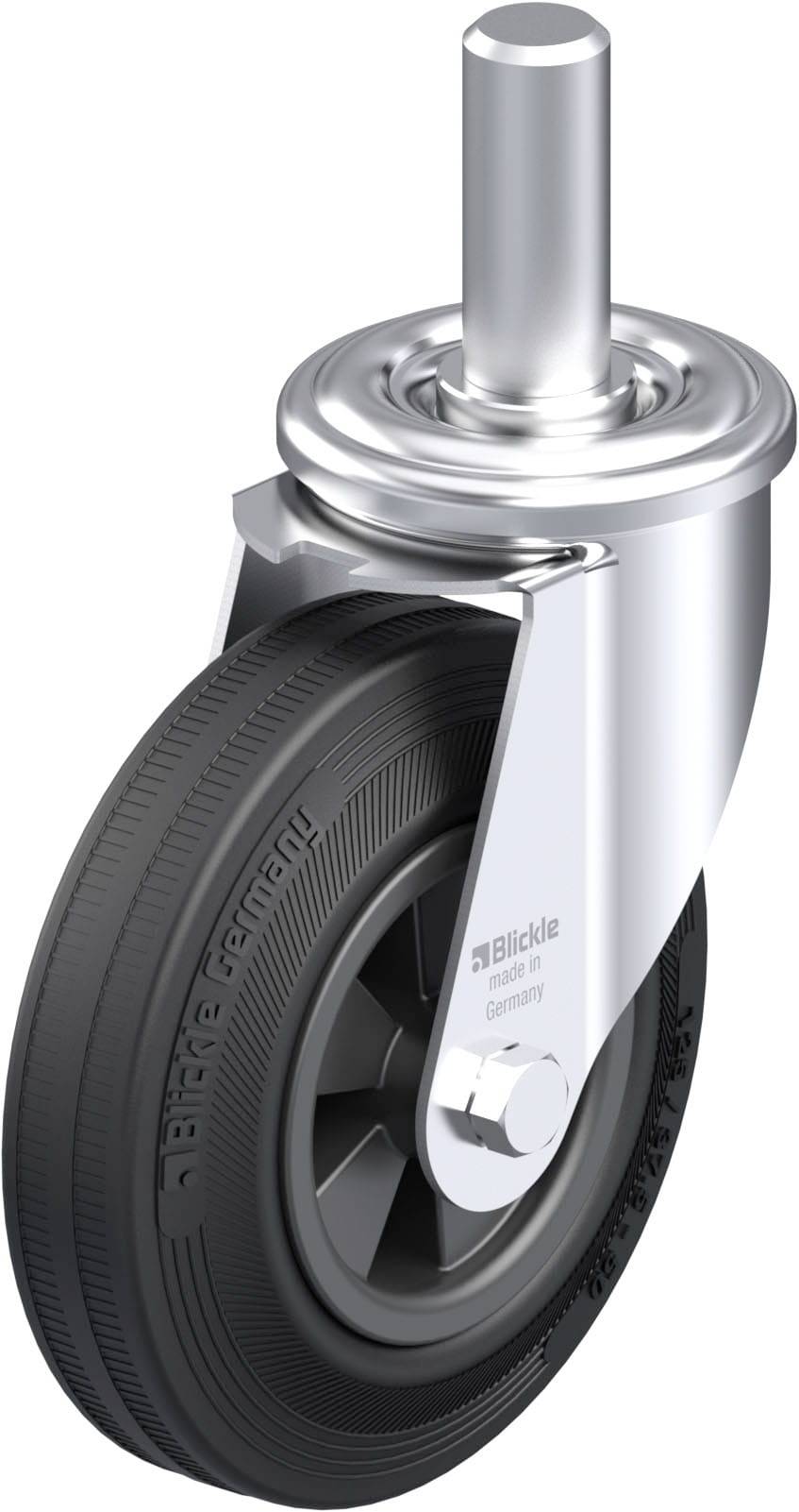 Blickle 577528 LEZ-VPP 125G Acéllemez forgógörgő KerékØ: 125 mm Teherbírás (max.): 100 kg 1 db
