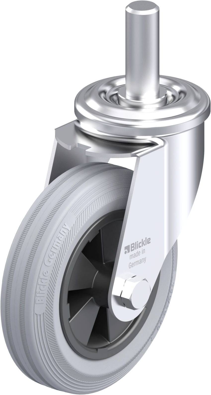 Blickle 738724 LEZ-VPP 150G-22-SG Acéllemez forgógörgő KerékØ: 150 mm Teherbírás (max.): 135 kg 1 db