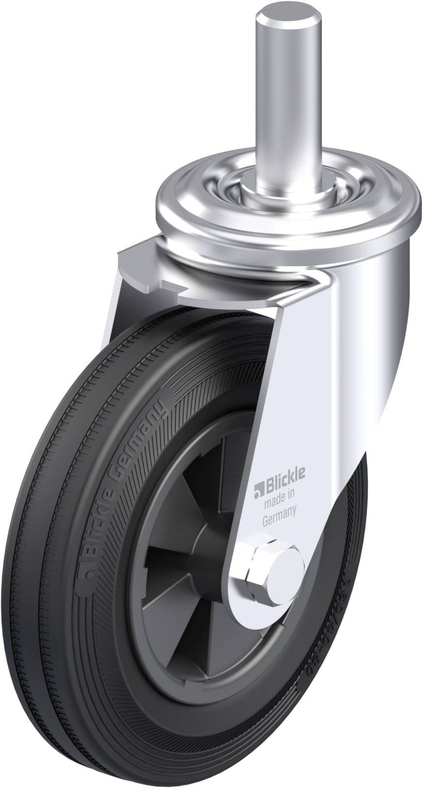 Blickle 577593 LEZ-VPP 160G-22 Acéllemez forgógörgő KerékØ: 160 mm Teherbírás (max.): 135 kg 1 db