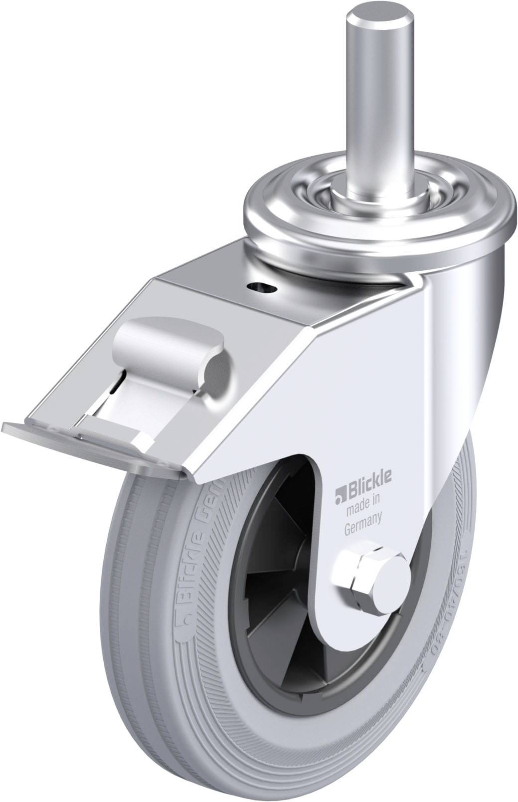 Blickle 690123 LEZ-VPP 160G-22-FI-SG Acéllemez forgógörgő KerékØ: 160 mm Teherbírás (max.): 135 kg 1 db