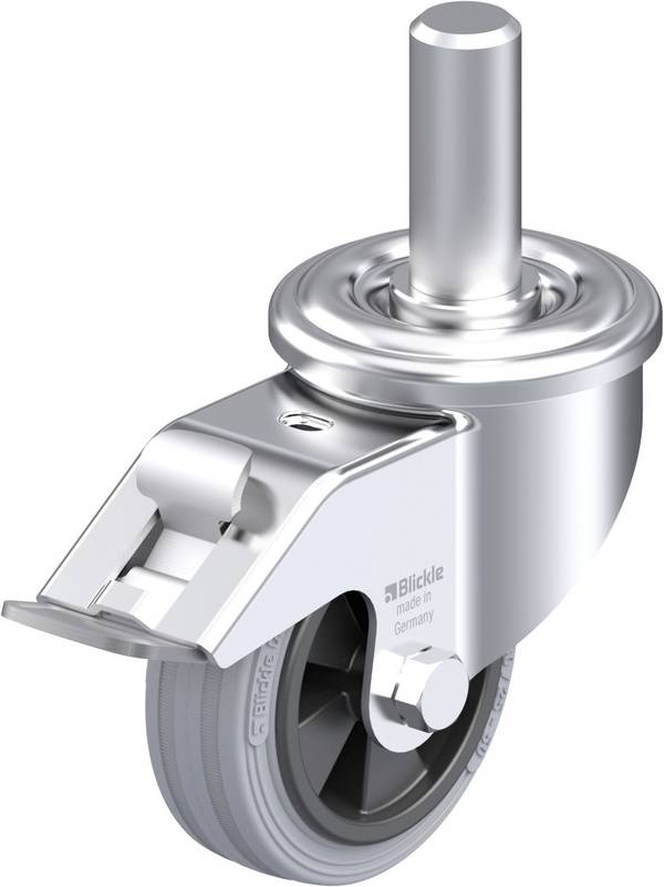 Blickle 717074 LEZ-VPP 80G-FI-SG Acéllemez forgógörgő KerékØ: 80 mm Teherbírás (max.): 50 kg 1 db