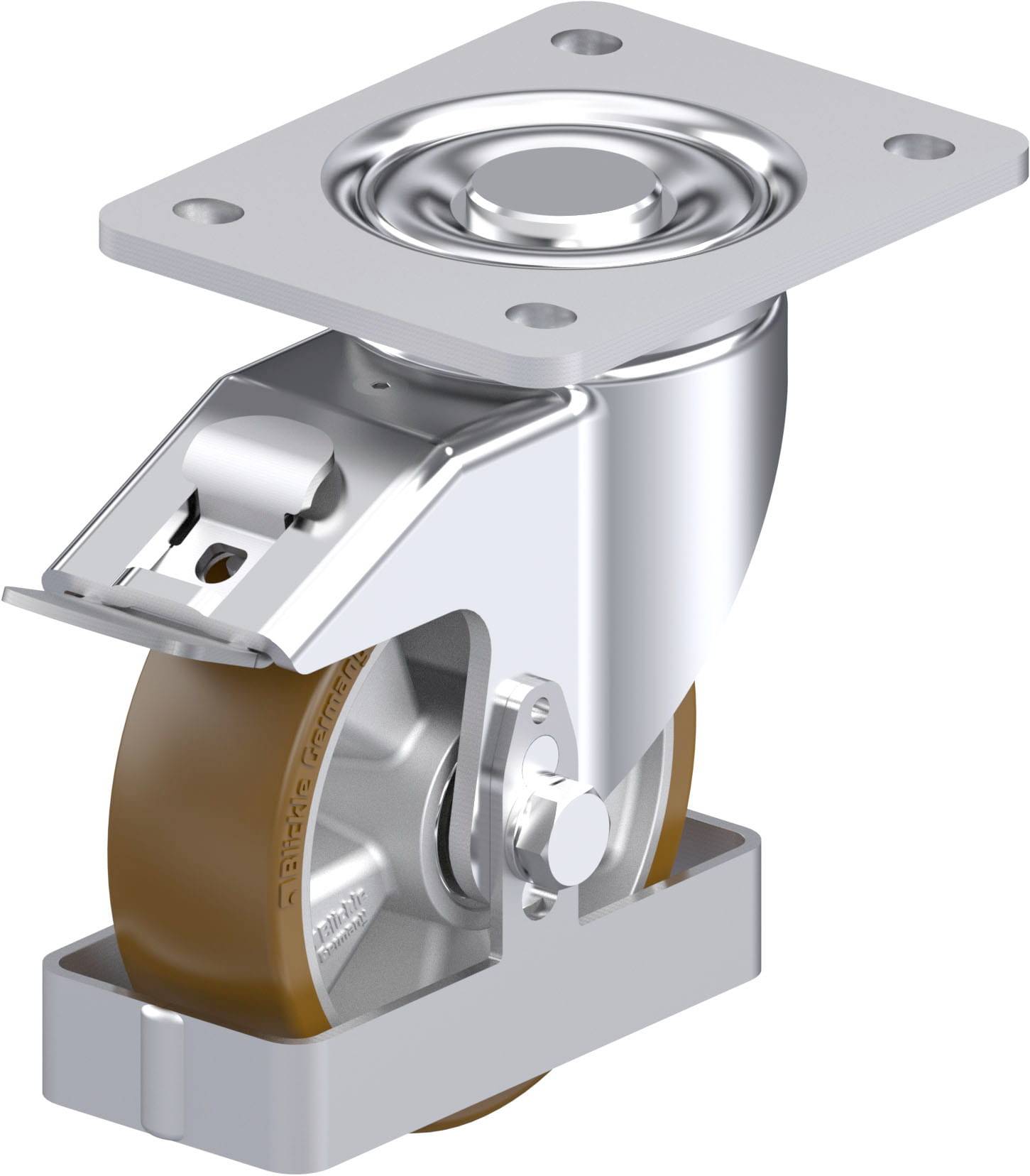 Blickle 939601 LH-ALB 125K-3-FI-FS Acéllemez forgógörgő KerékØ: 125 mm Teherbírás (max.): 550 kg 1 db