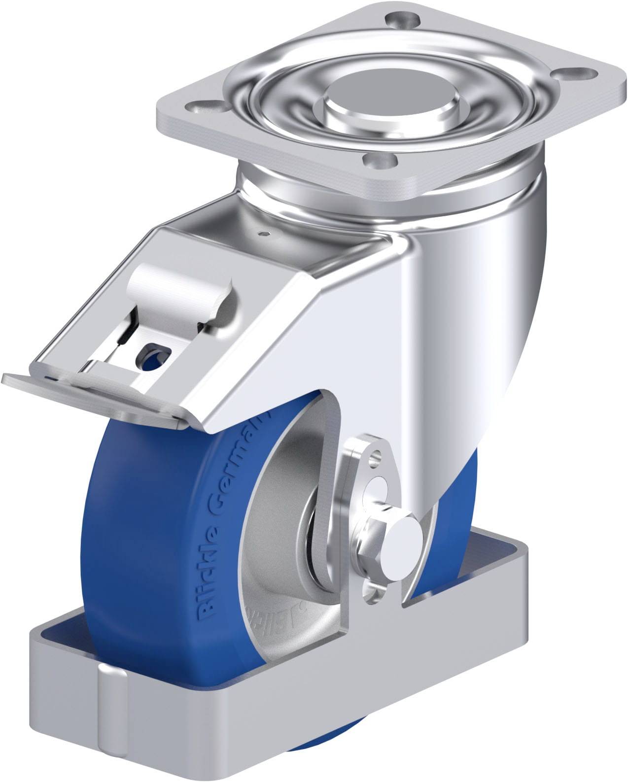 Blickle 939282 LH-ALBS 125K-1-FI-FS Acéllemez forgógörgő KerékØ: 125 mm Teherbírás (max.): 370 kg 1 db