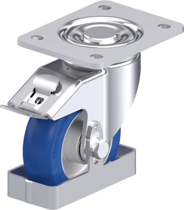 Blickle 939289 LH-ALBS 125K-3-FI-CO-FS Acéllemez forgógörgő KerékØ: 125 mm Teherbírás (max.): 370 kg 1 db