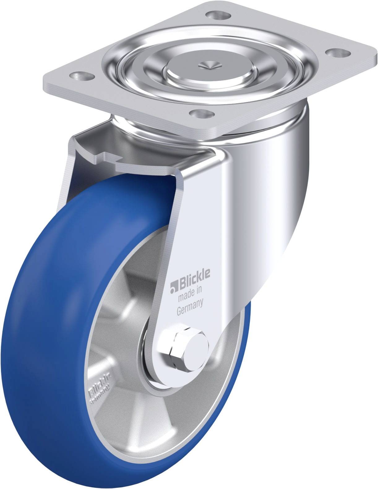 Blickle 868392 LH-ALBS 160K-CO Acéllemez forgógörgő KerékØ: 160 mm Teherbírás (max.): 580 kg 1 db