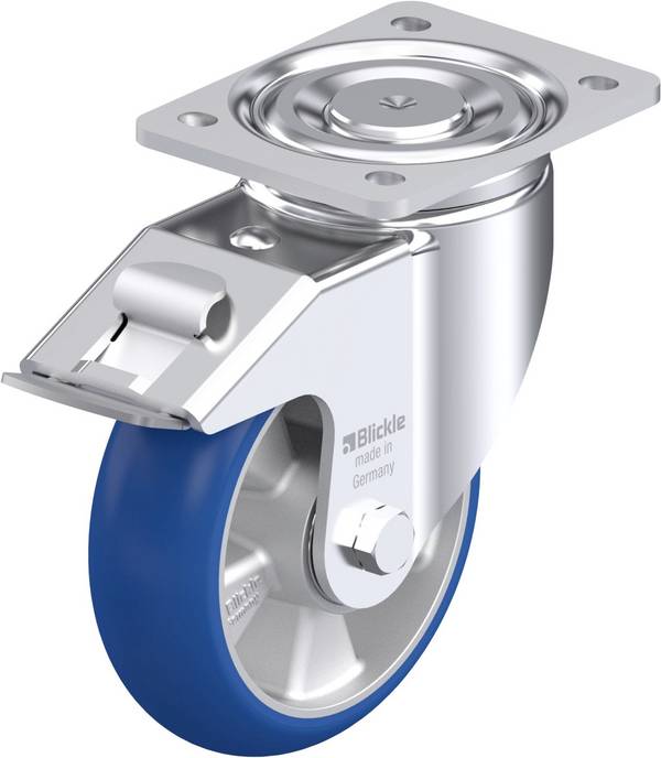Blickle 868393 LH-ALBS 160K-FI-CO Acéllemez forgógörgő KerékØ: 160 mm Teherbírás (max.): 580 kg 1 db