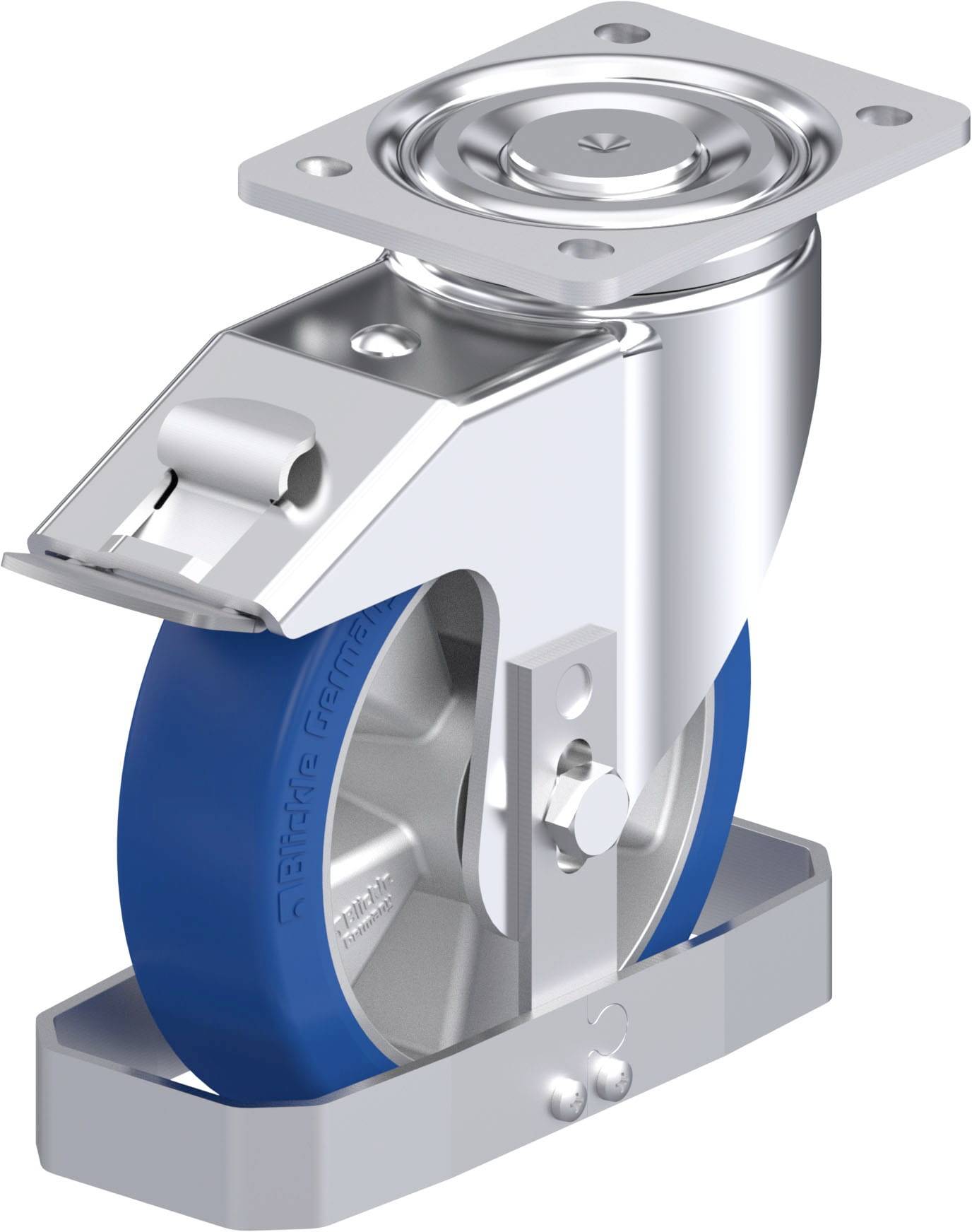 Blickle 939299 LH-ALBS 180K-FI-FS Acéllemez forgógörgő KerékØ: 180 mm Teherbírás (max.): 670 kg 1 db