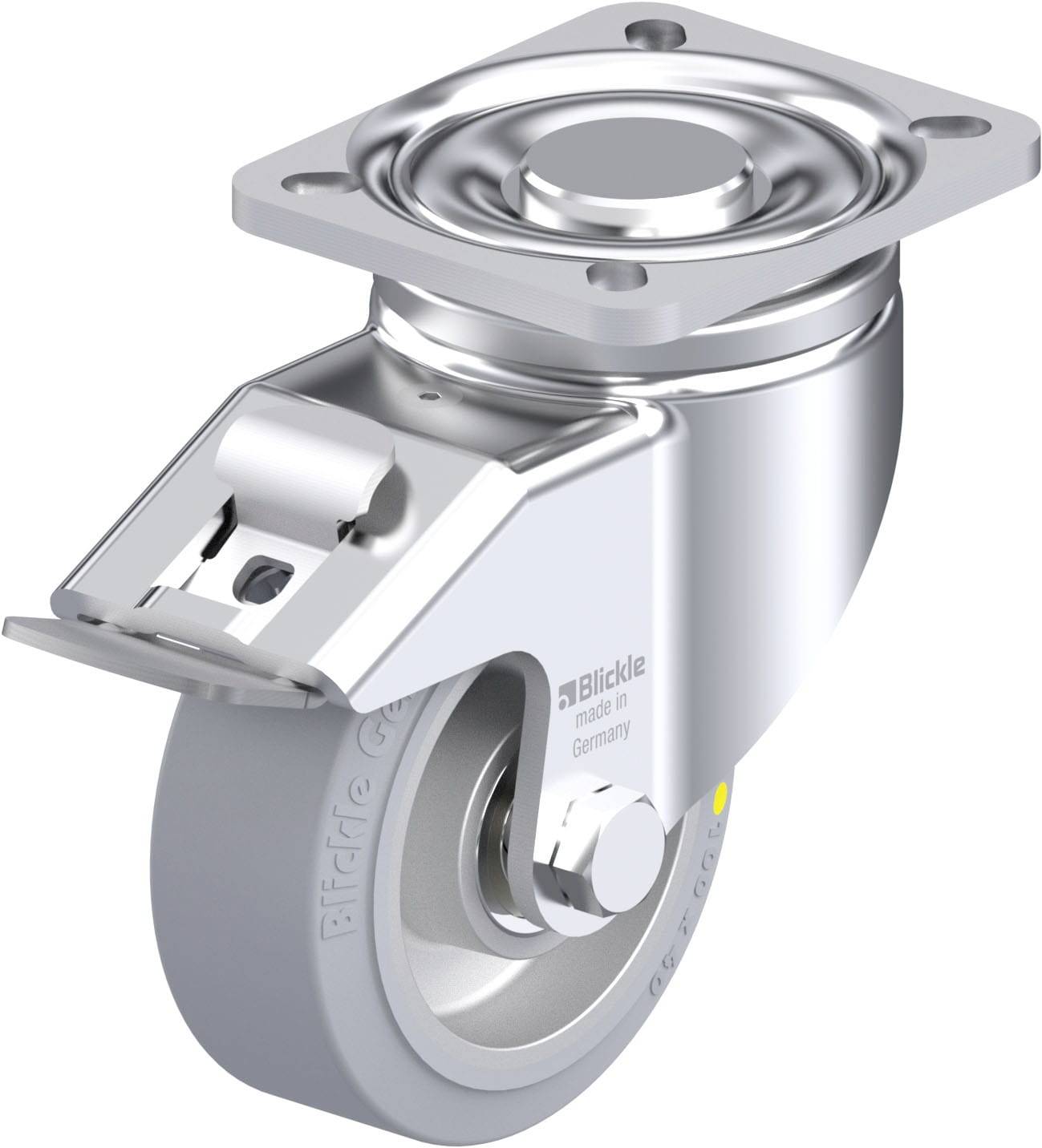 Blickle 918020 LH-ALEV 100K-1-FI-SG-AS Acéllemez forgógörgő KerékØ: 100 mm Teherbírás (max.): 200 kg 1 db