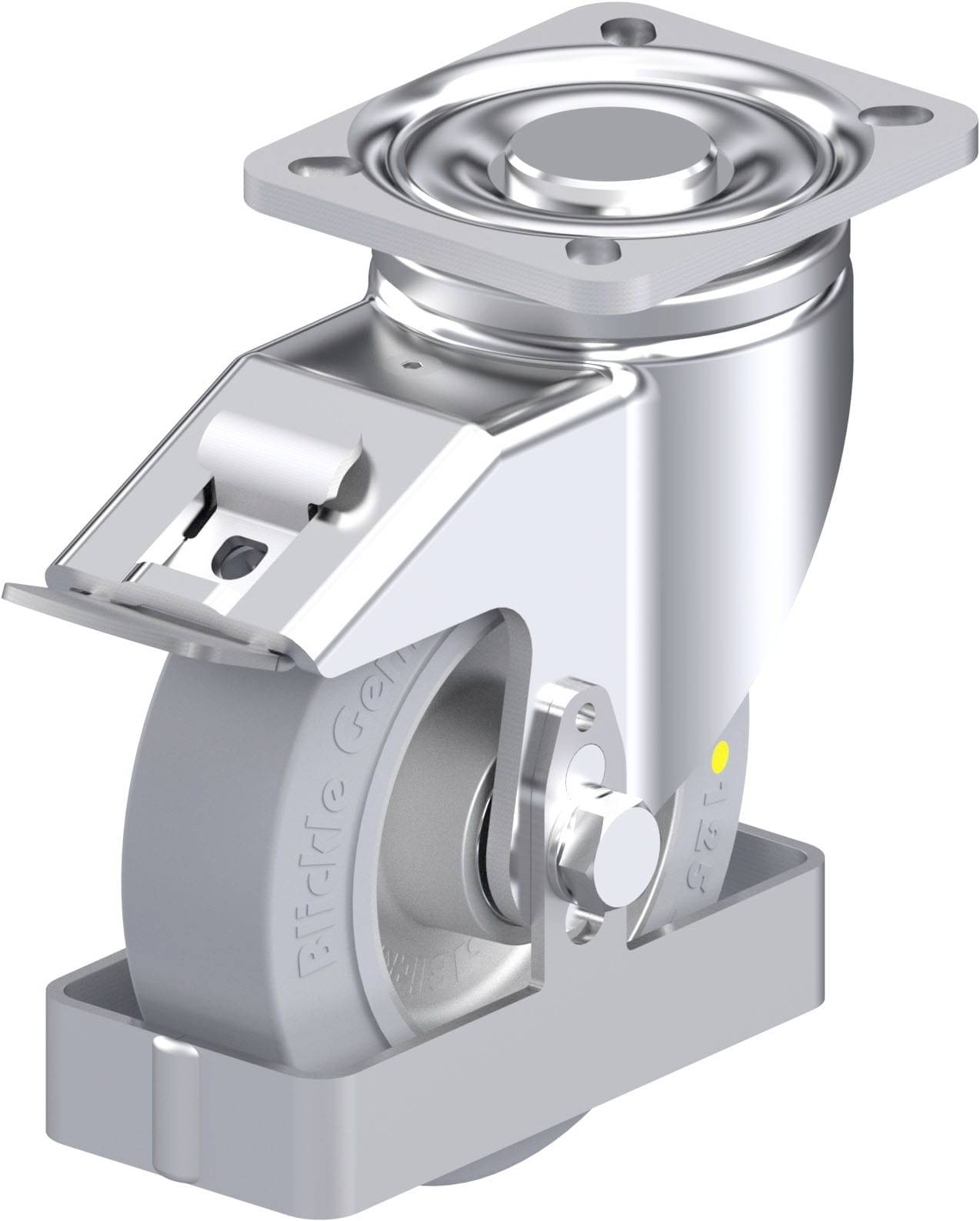 Blickle 938594 LH-ALEV 125K-1-FI-SG-AS-FS Acéllemez forgógörgő KerékØ: 125 mm Teherbírás (max.): 250 kg 1 db