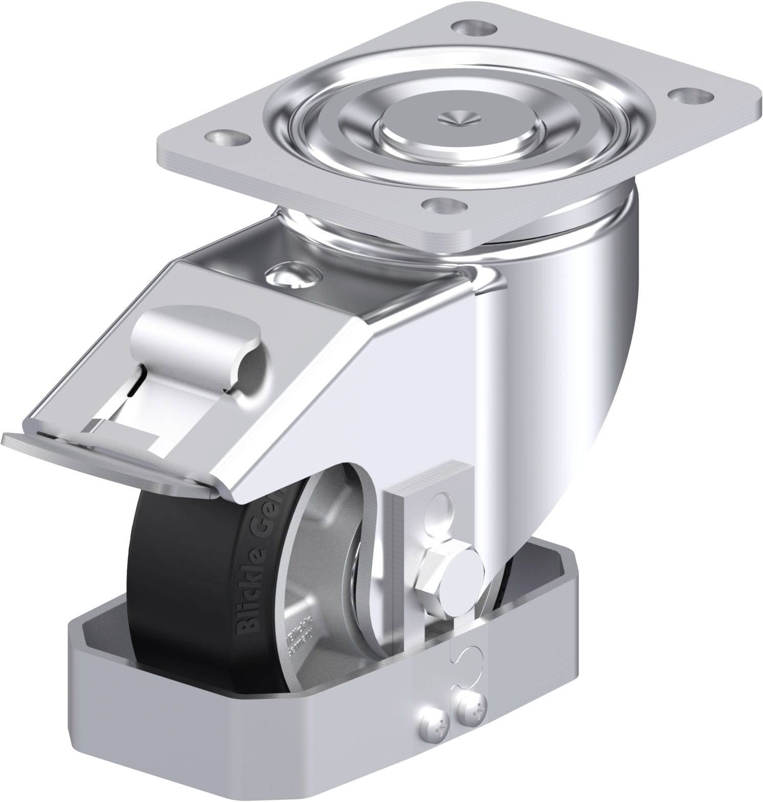 Blickle 938614 LH-ALEV 127K-FI-FS Acéllemez forgógörgő KerékØ: 125 mm Teherbírás (max.): 300 kg 1 db