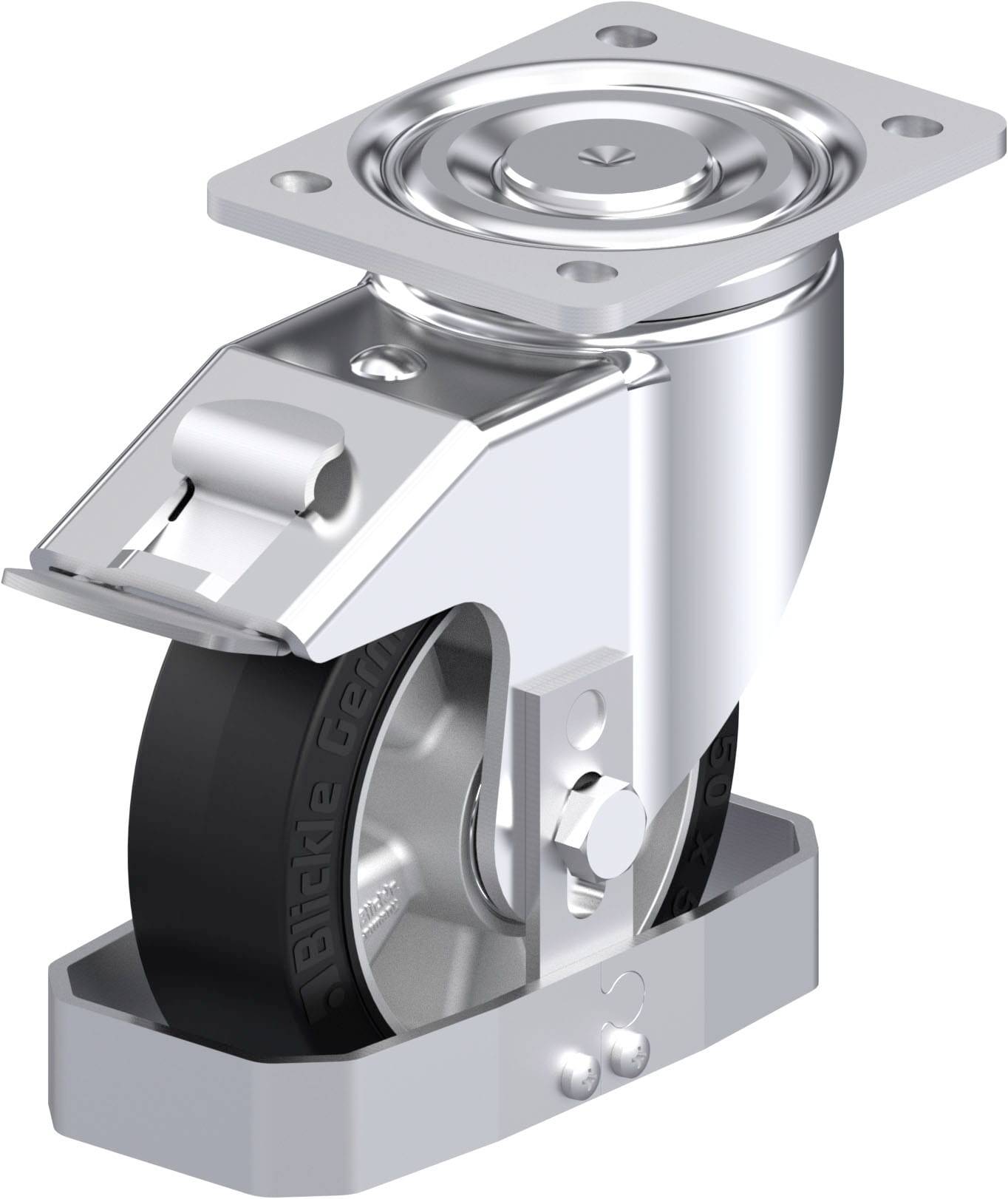 Blickle 912941 LH-ALEV 150K-FI-FS Acéllemez forgógörgő KerékØ: 150 mm Teherbírás (max.): 400 kg 1 db