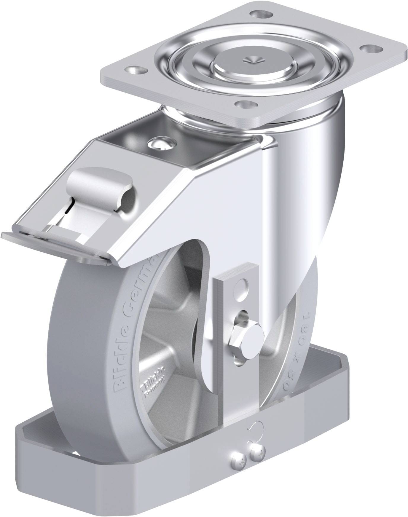 Blickle 938635 LH-ALEV 180K-FI-SG-FS Acéllemez forgógörgő KerékØ: 180 mm Teherbírás (max.): 450 kg 1 db