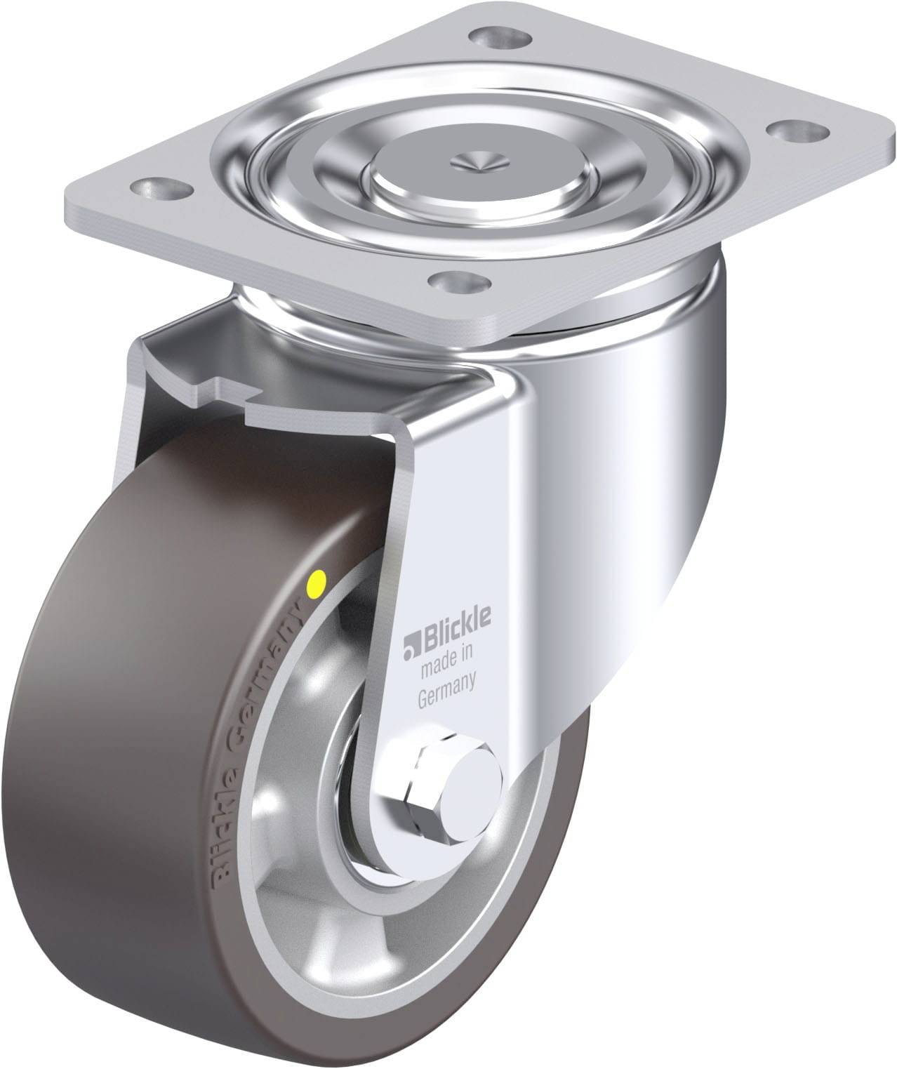 Blickle 936524 LH-ALST 127K-AS Acéllemez forgógörgő KerékØ: 125 mm Teherbírás (max.): 450 kg 1 db