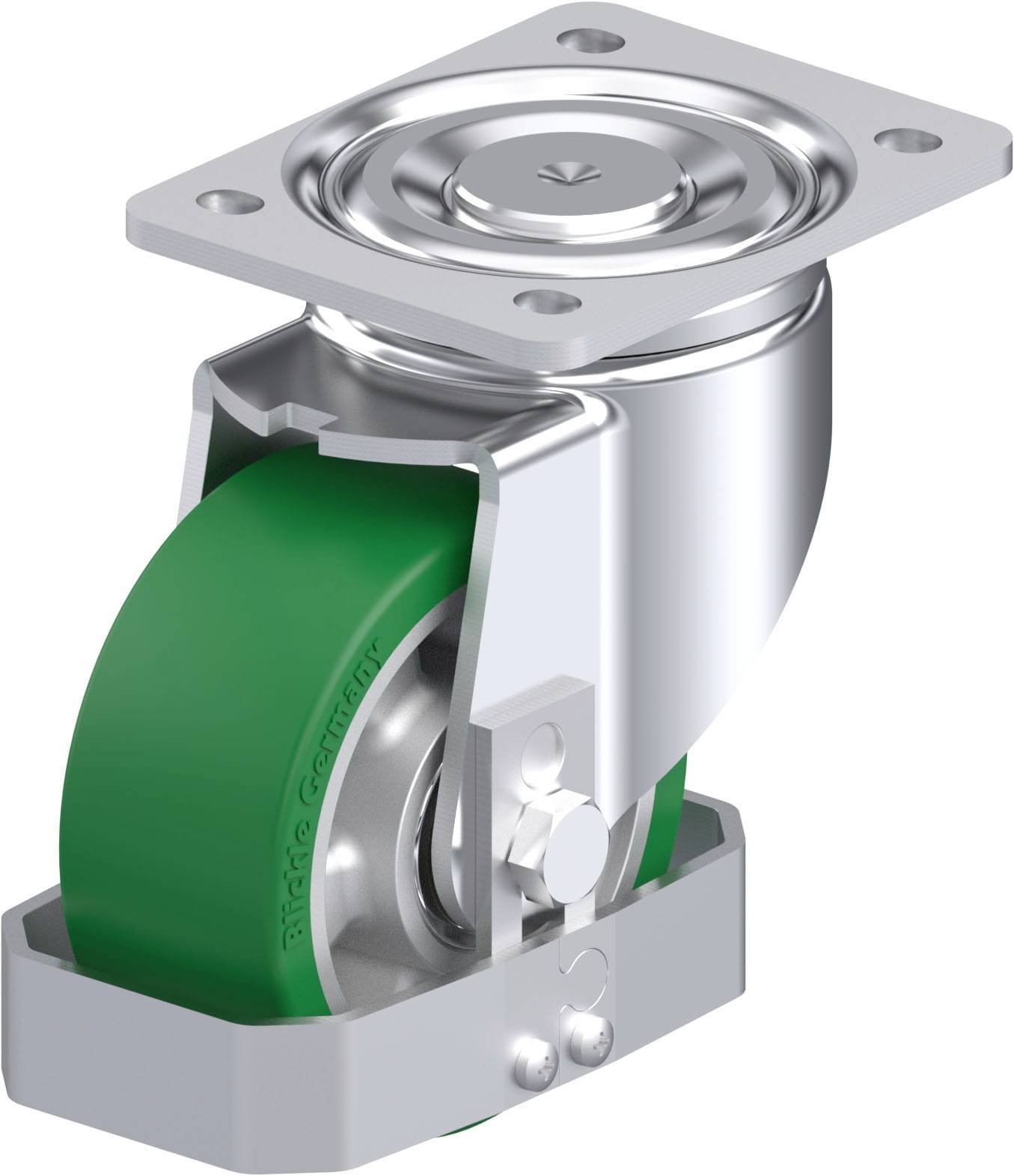 Blickle 937632 LH-ALST 127K-FS Acéllemez forgógörgő KerékØ: 125 mm Teherbírás (max.): 450 kg 1 db