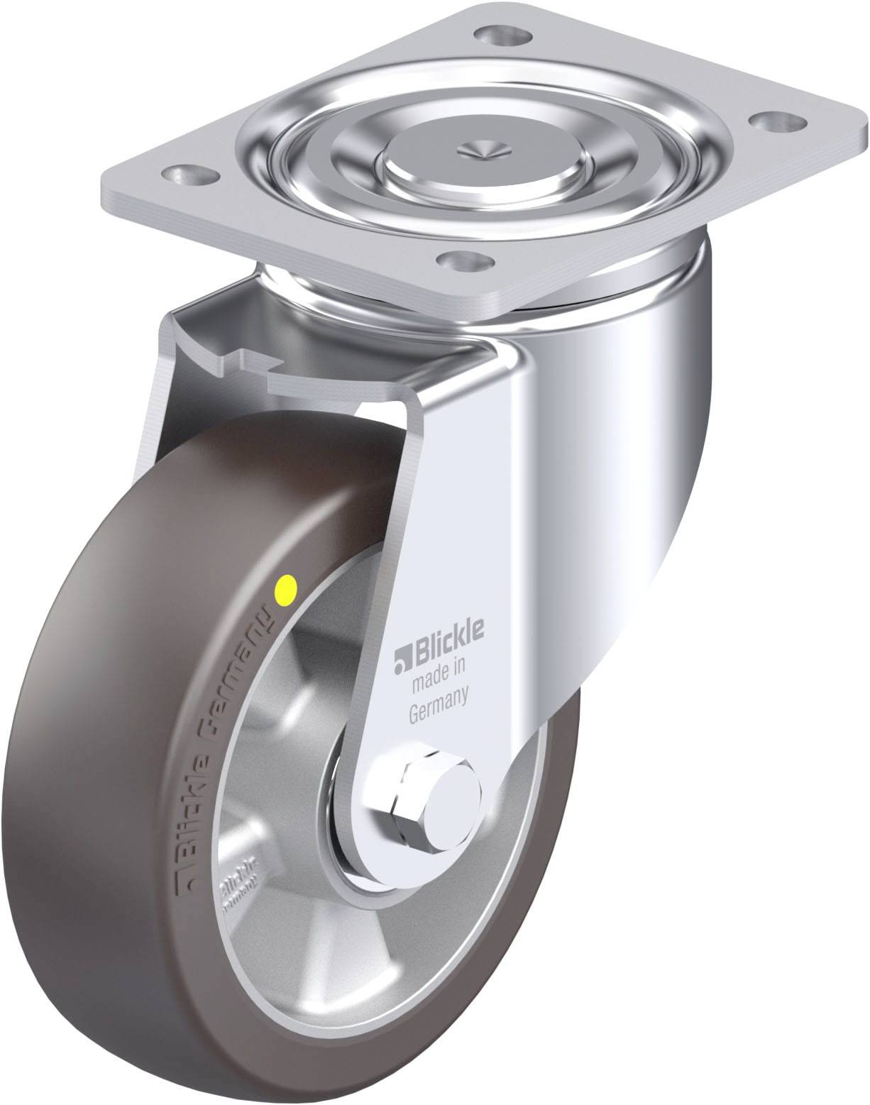 Blickle 936529 LH-ALST 150K-AS Acéllemez forgógörgő KerékØ: 150 mm Teherbírás (max.): 500 kg 1 db