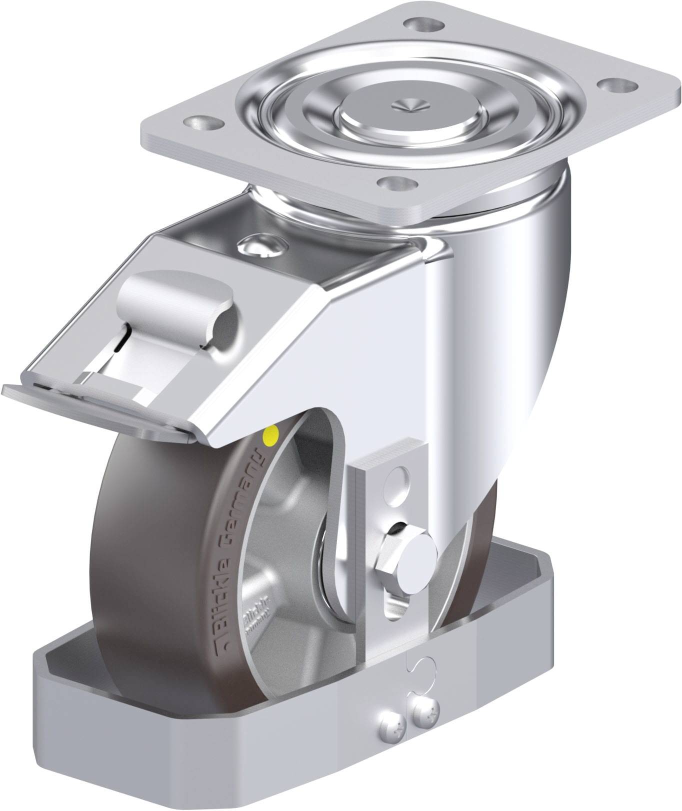 Blickle 939188 LH-ALST 150K-FI-AS-FS Acéllemez forgógörgő KerékØ: 150 mm Teherbírás (max.): 500 kg 1 db