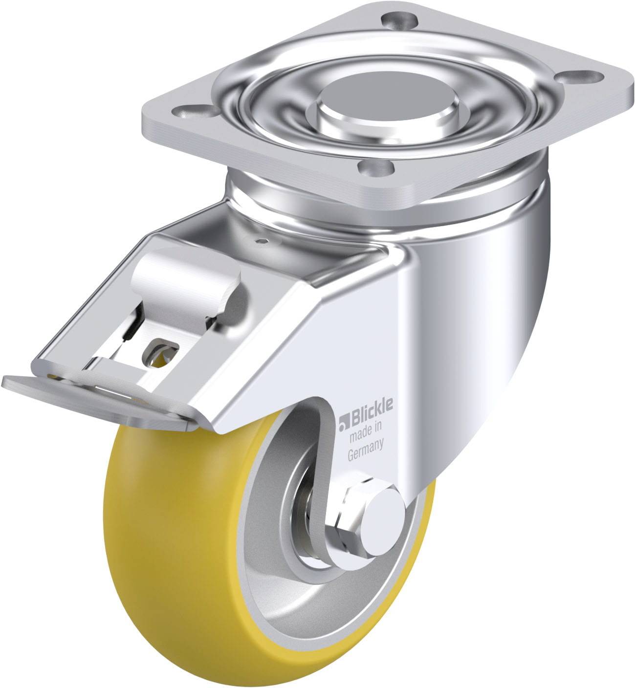Blickle 915994 LH-ALTH 101K-1-FI-CO Acéllemez forgógörgő KerékØ: 100 mm Teherbírás (max.): 420 kg 1 db