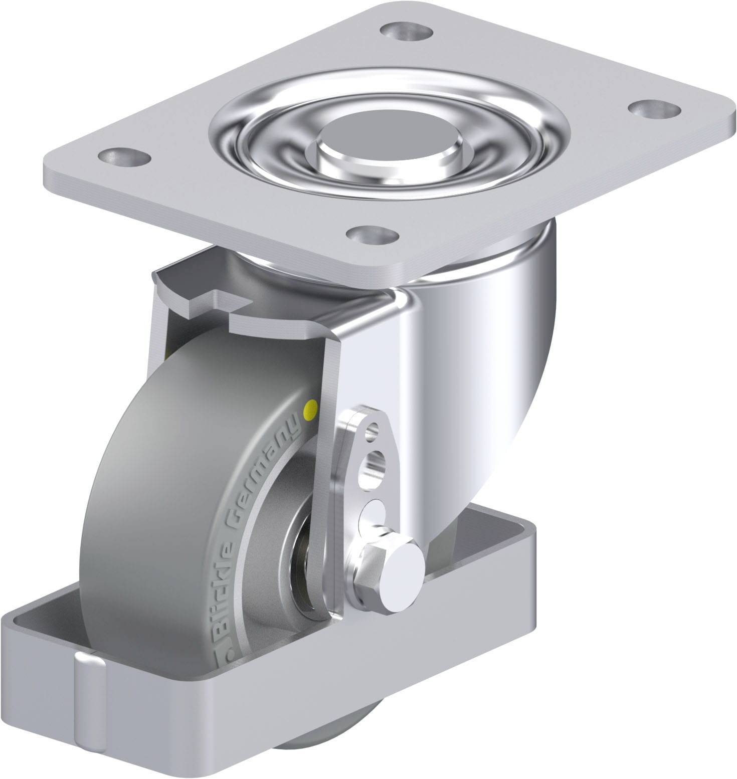 Blickle 939416 LH-ALTH 101K-3-AS-FS Acéllemez forgógörgő KerékØ: 100 mm Teherbírás (max.): 420 kg 1 db