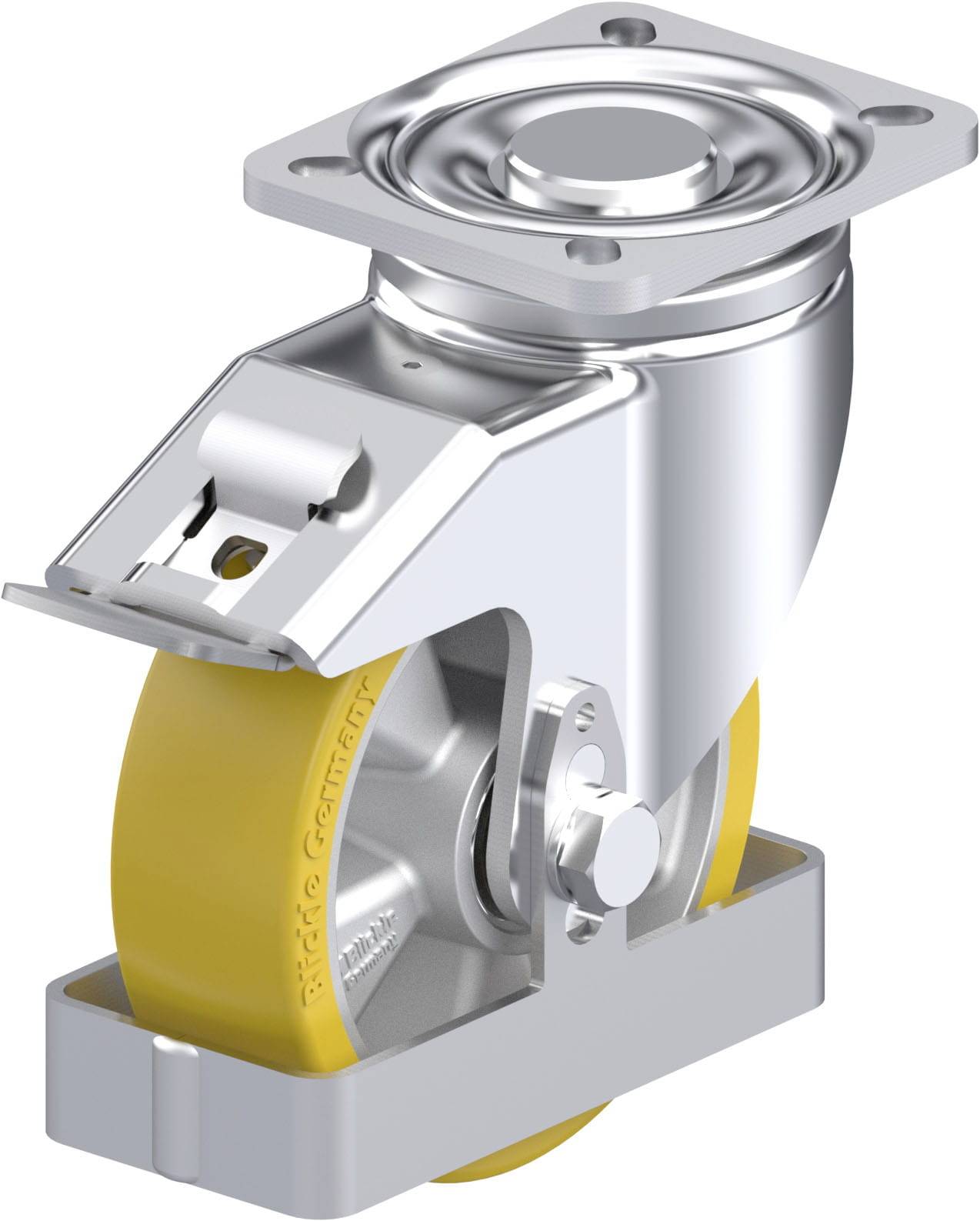 Blickle 896535 LH-ALTH 125K-1-FI-FS Acéllemez forgógörgő KerékØ: 125 mm Teherbírás (max.): 550 kg 1 db
