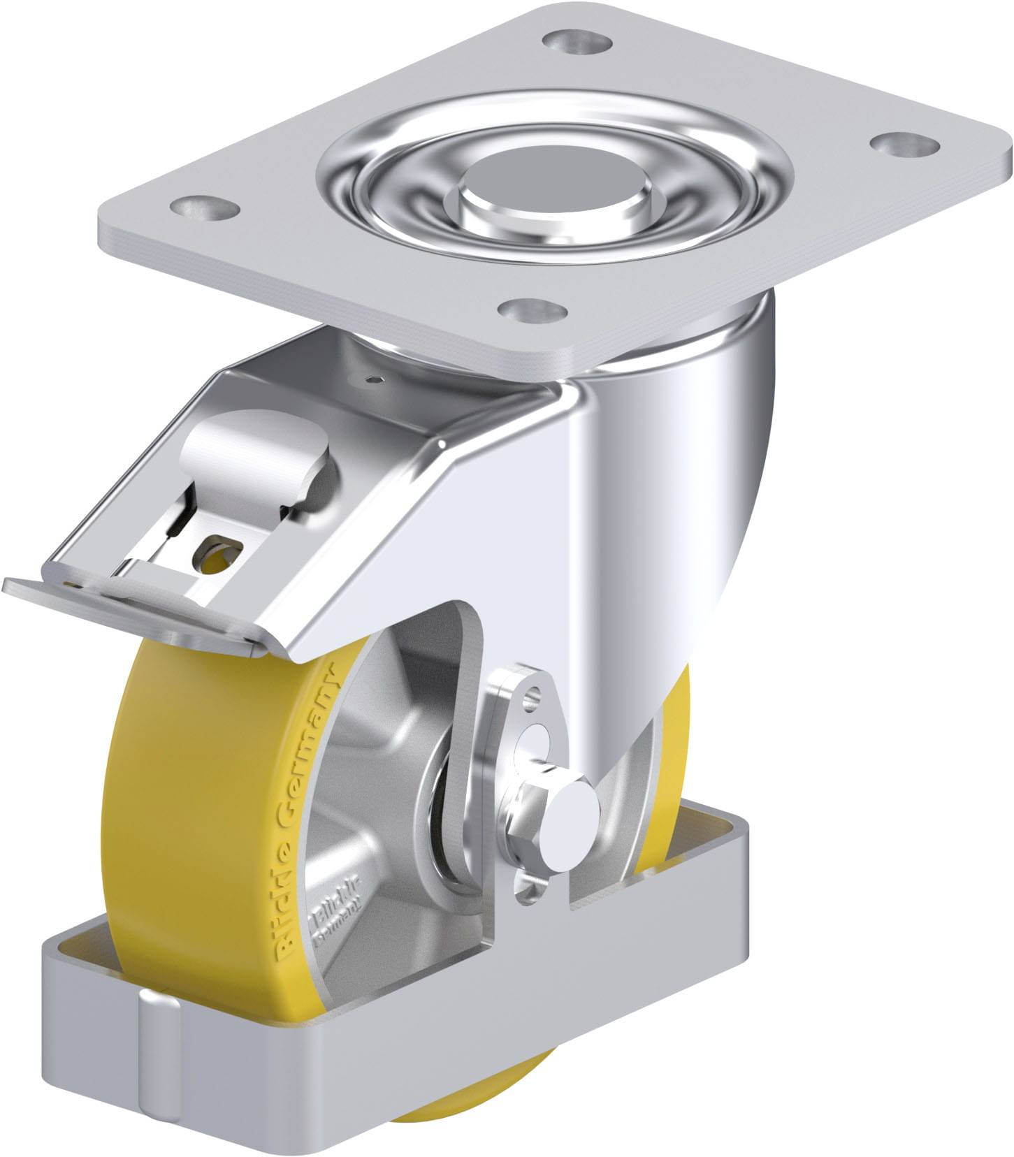 Blickle 902929 LH-ALTH 125K-3-FI-FS Acéllemez forgógörgő KerékØ: 125 mm Teherbírás (max.): 550 kg 1 db