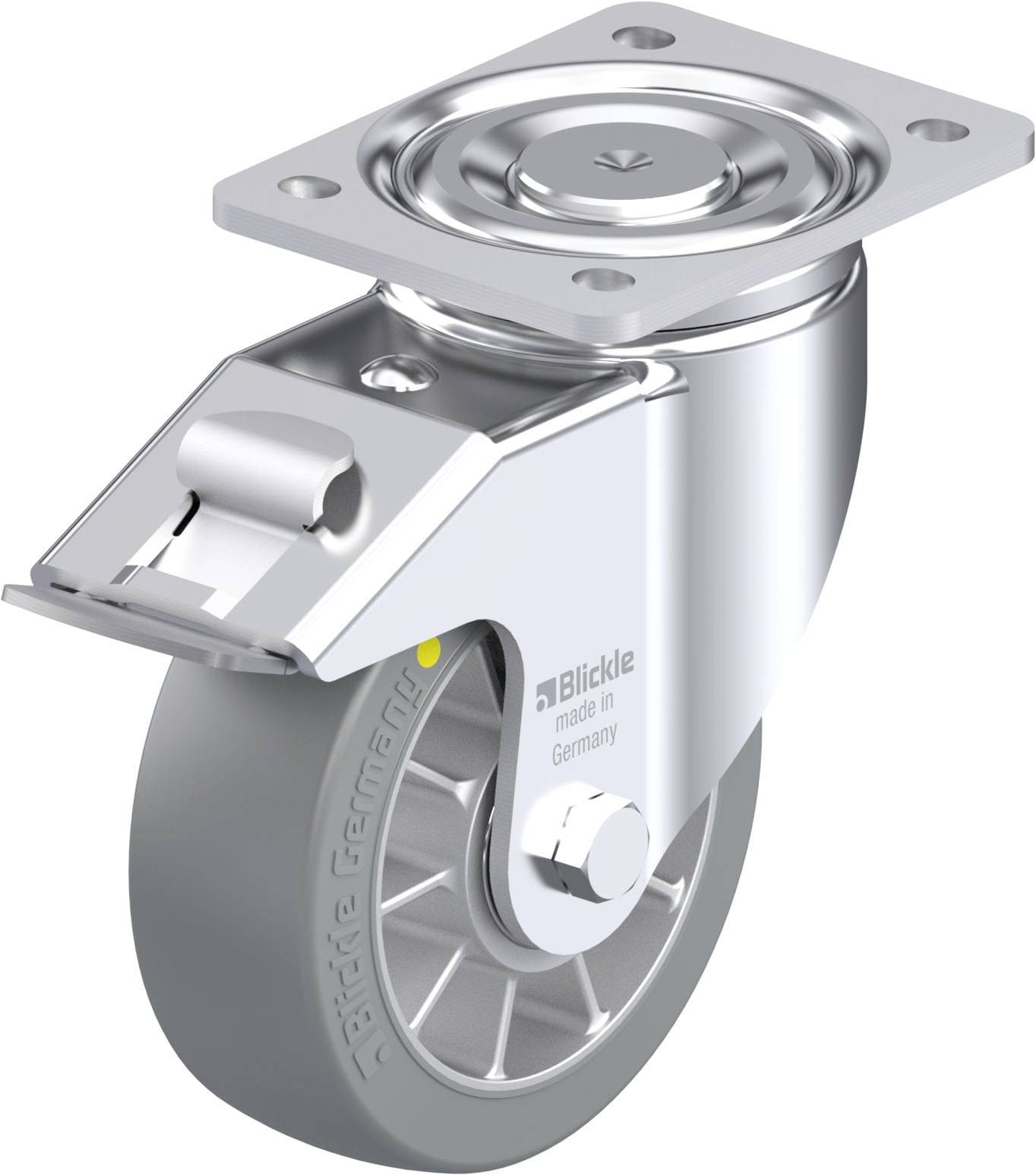 Blickle 936672 LH-ALTH 152K-FI-AS Acéllemez forgógörgő KerékØ: 150 mm Teherbírás (max.): 900 kg 1 db