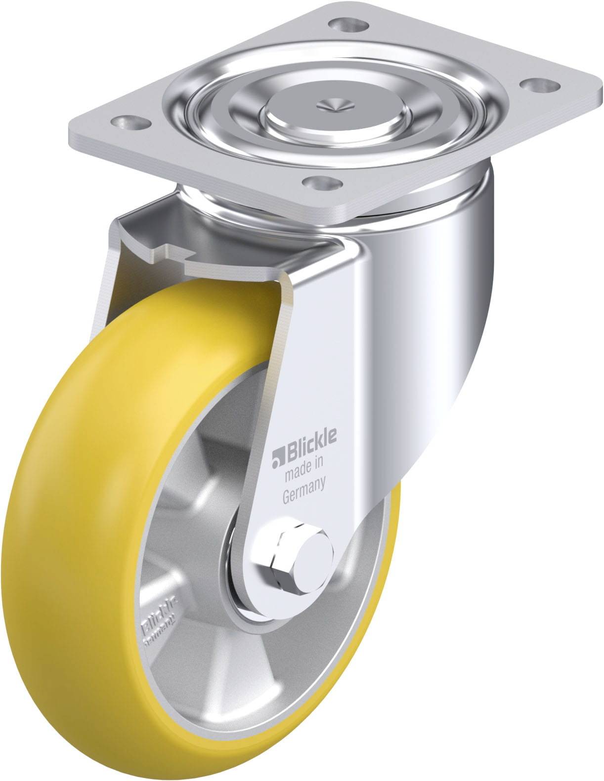 Blickle 884435 LH-ALTH 160K-CO Acéllemez forgógörgő KerékØ: 160 mm Teherbírás (max.): 750 kg 1 db
