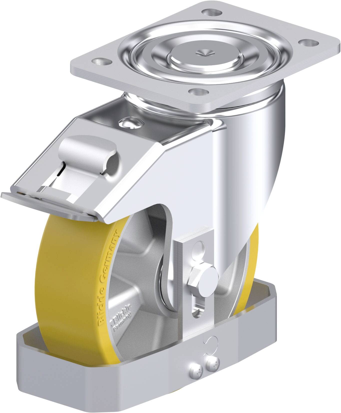 Blickle 740629 LH-ALTH 160K-FI-FS Acéllemez forgógörgő KerékØ: 160 mm Teherbírás (max.): 750 kg 1 db