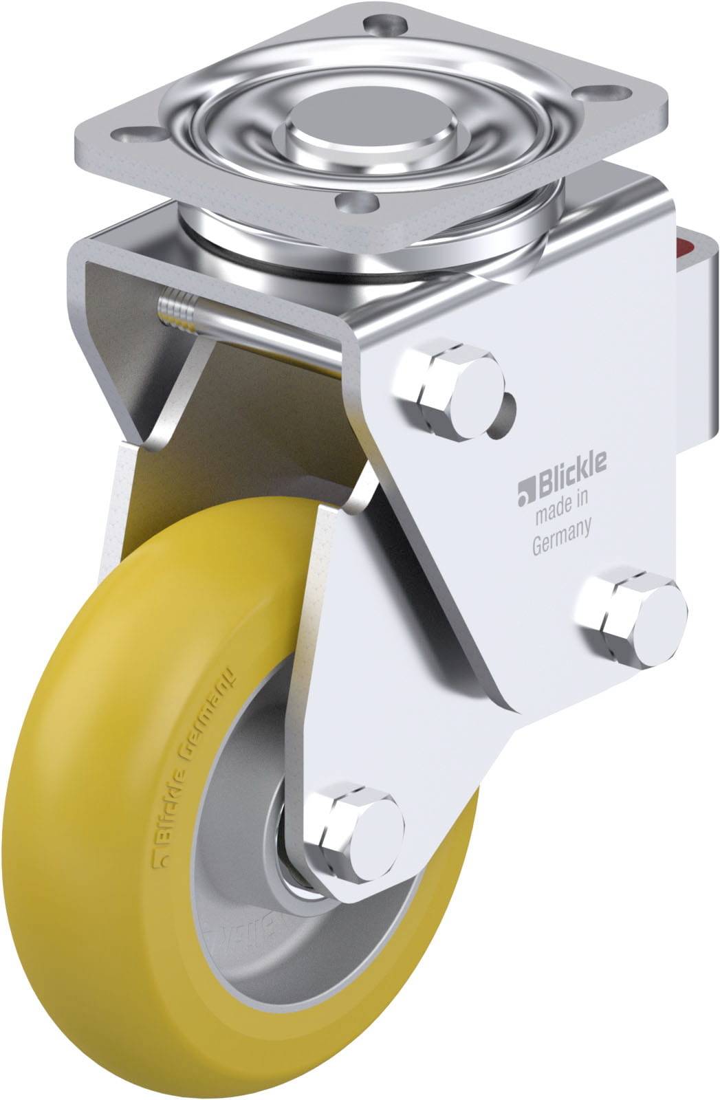 Blickle 937362 LHF-ALTH 125K-1-FA-CO Acéllemez forgógörgő KerékØ: 125 mm Teherbírás (max.): 350 kg 1 db