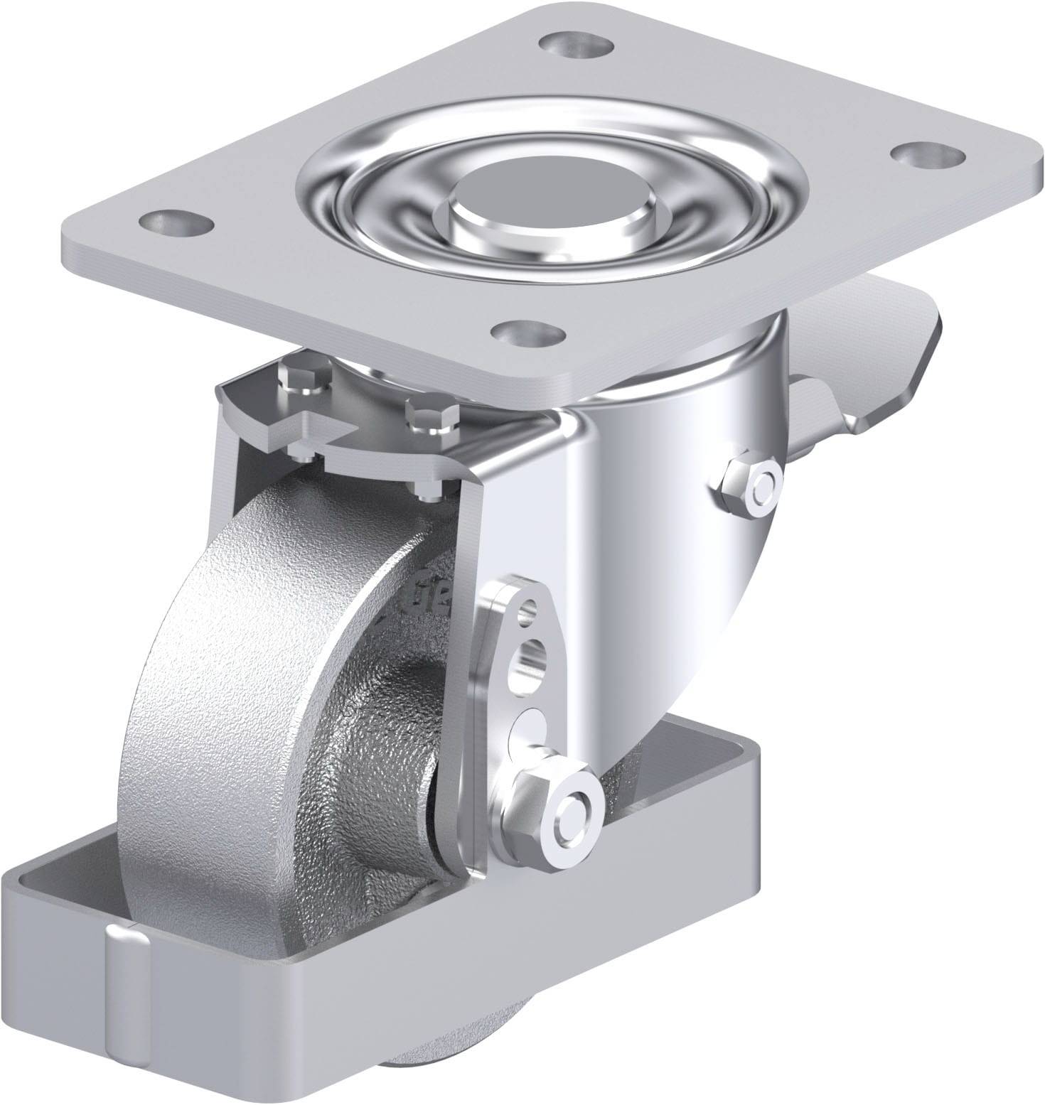 Blickle 940276 LH-G 100G-3-ST-FS Acéllemez forgógörgő KerékØ: 100 mm Teherbírás (max.): 400 kg 1 db