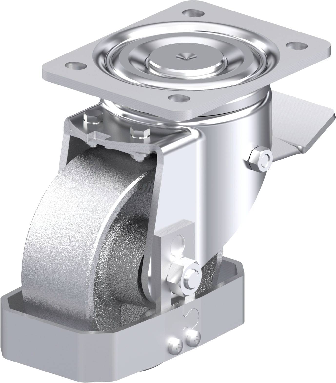 Blickle 940292 LH-G 127G-ST-FS Acéllemez forgógörgő KerékØ: 125 mm Teherbírás (max.): 750 kg 1 db