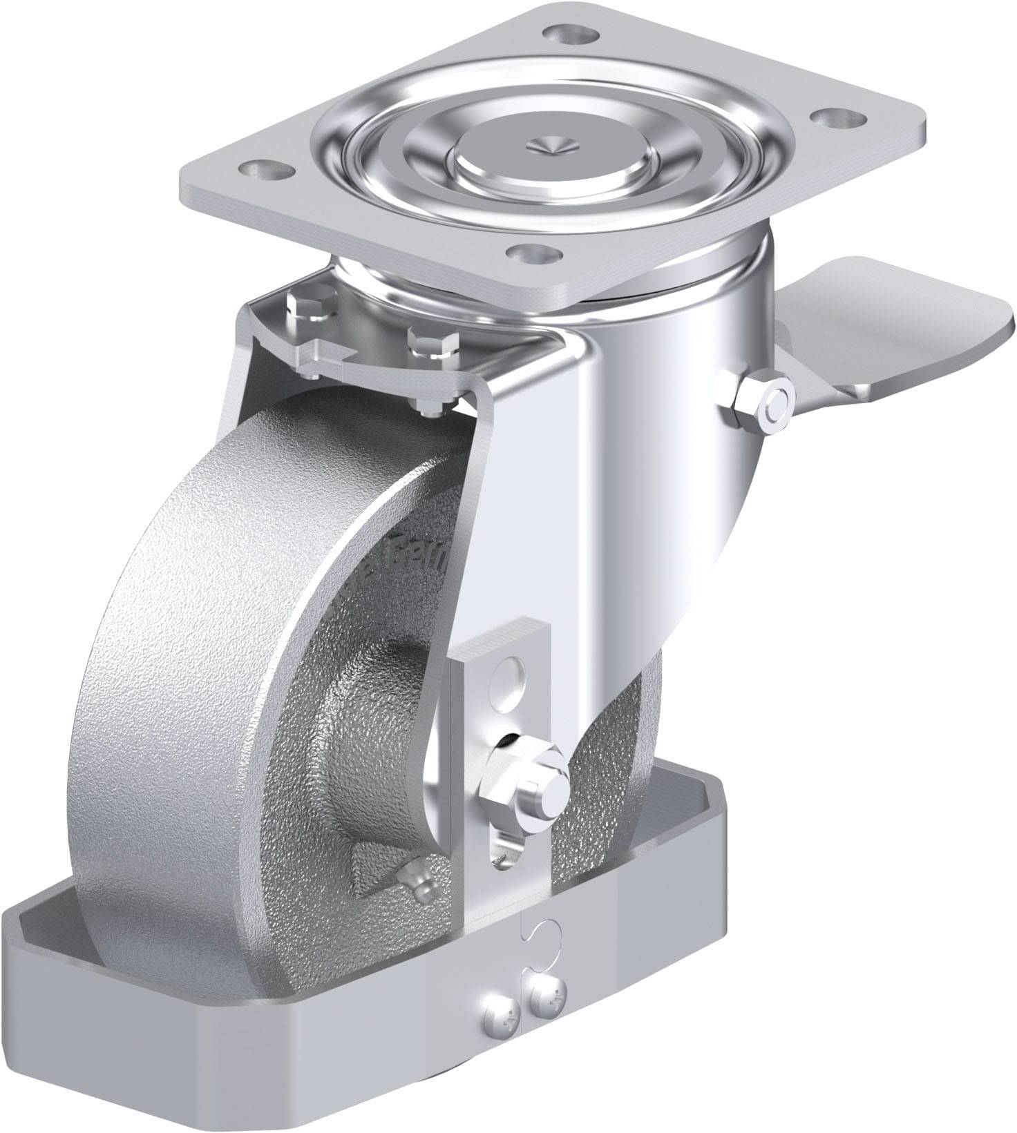 Blickle 940296 LH-G 150G-ST-FS Acéllemez forgógörgő KerékØ: 150 mm Teherbírás (max.): 900 kg 1 db