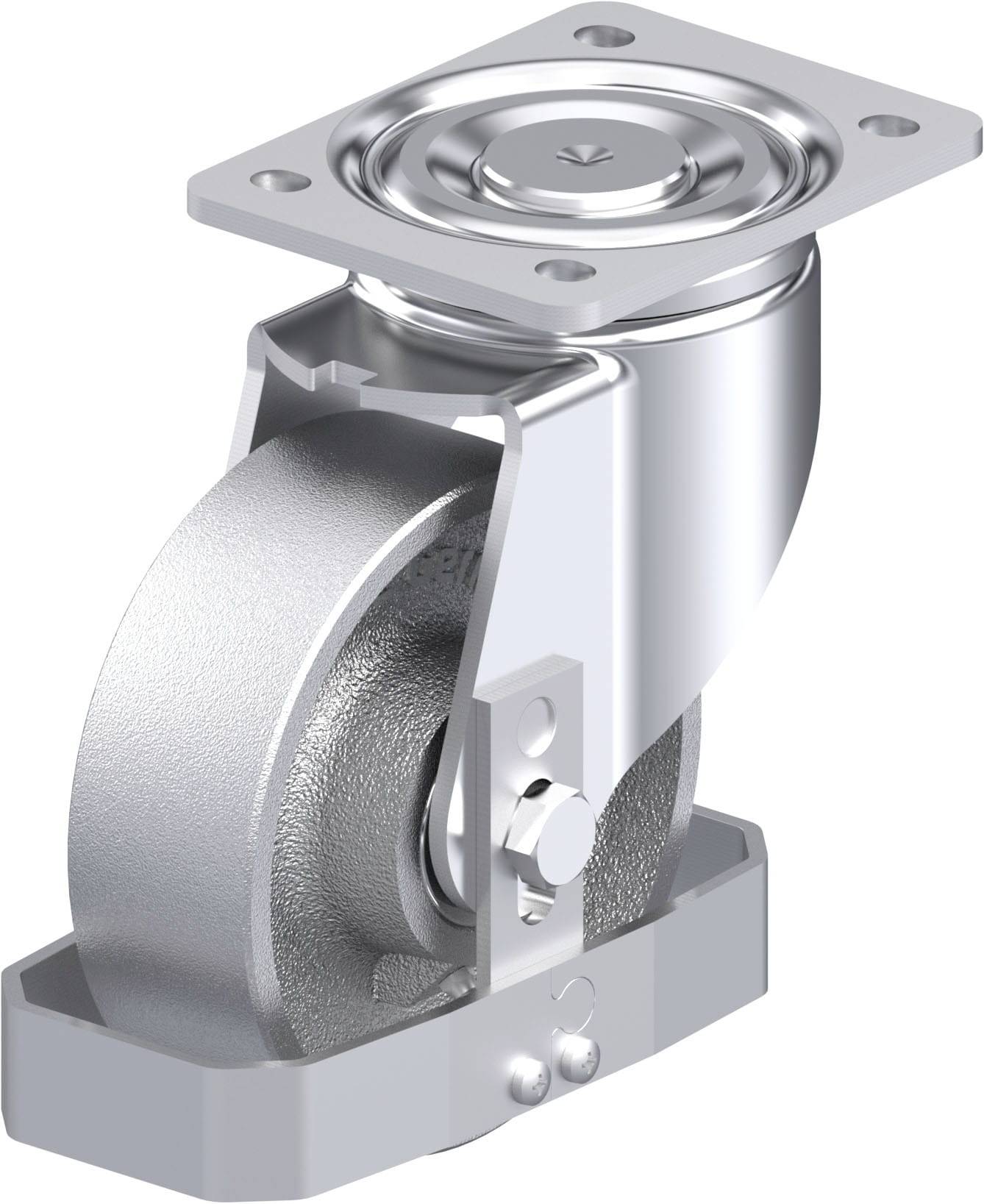 Blickle 940297 LH-G 150K-FS Acéllemez forgógörgő KerékØ: 150 mm Teherbírás (max.): 900 kg 1 db